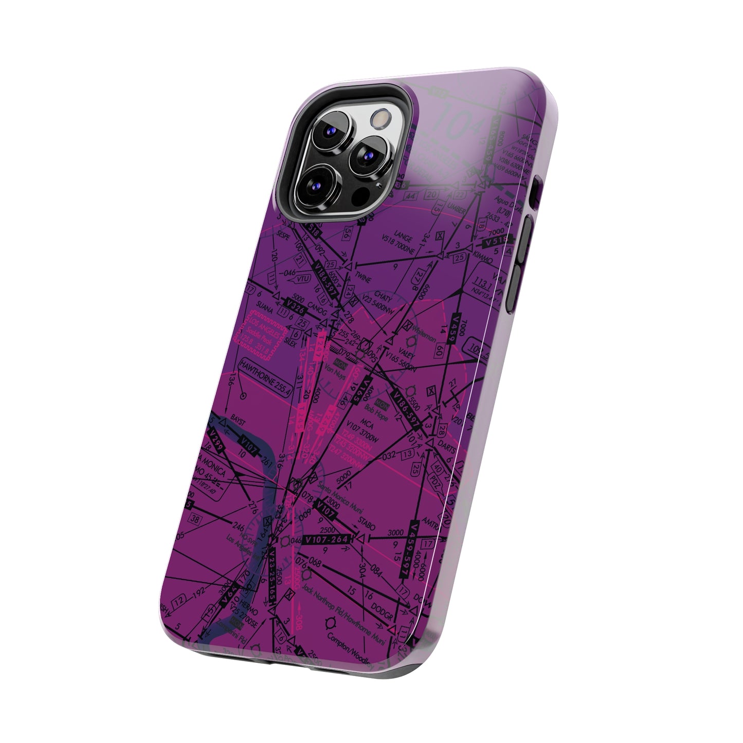 Enroute Low Altitude Chart (ELUS3) tough phone cases (purple)