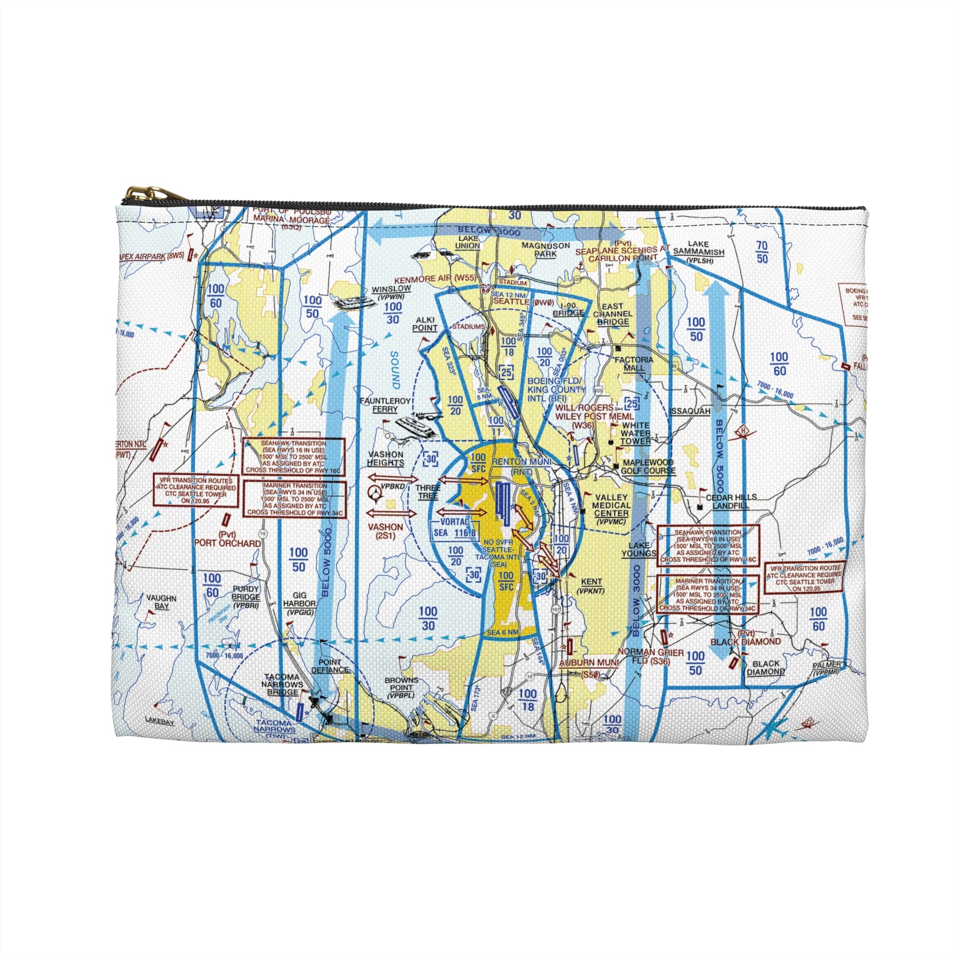 Seattle Flyway Chart Accessory Pouch