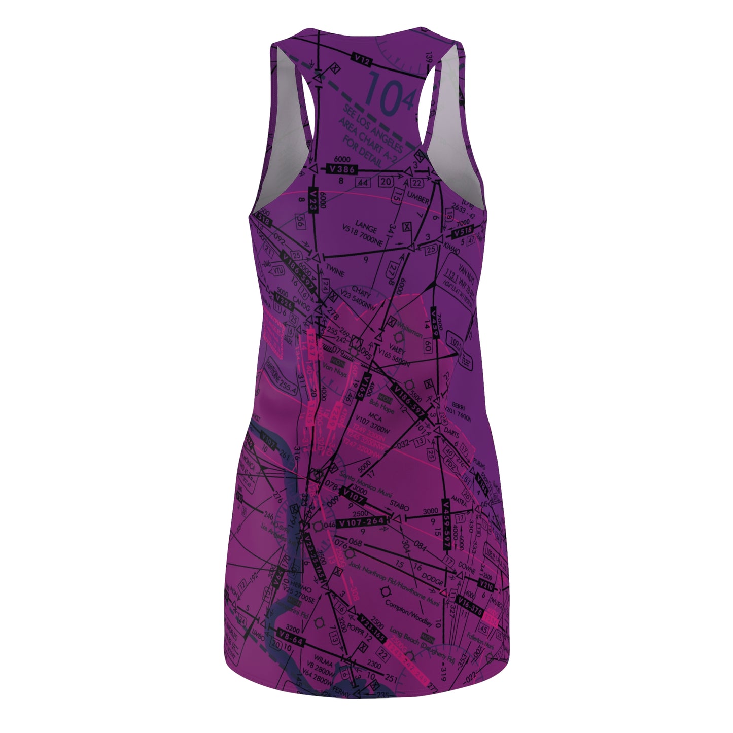 Enroute Low Altitude Chart (ELUS3) racerback dress (purple)