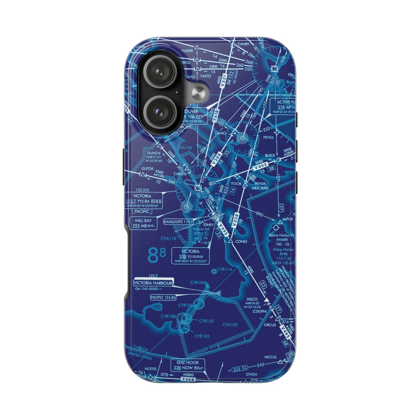 Enroute Low Altitude Chart tough phone cases (ELUS1/blue)