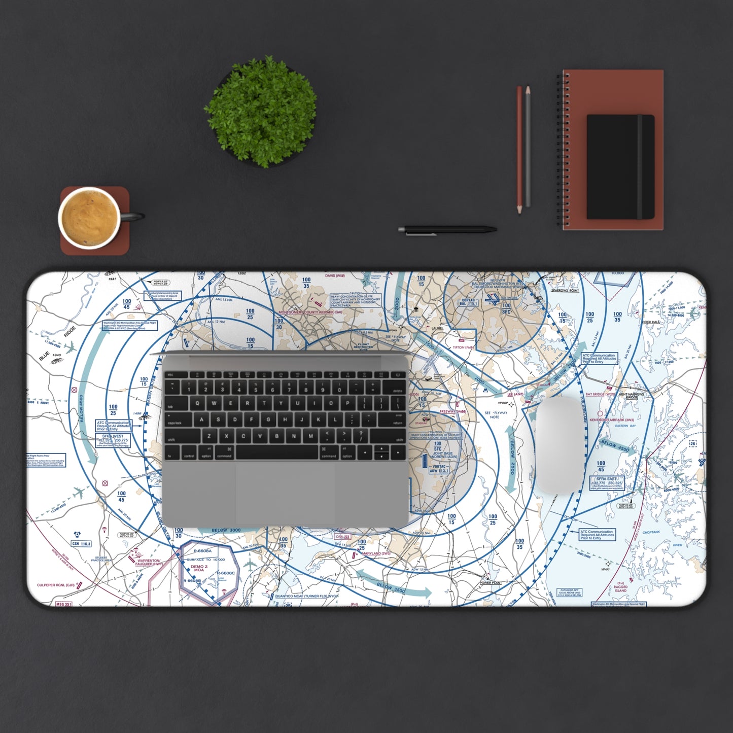 Baltimore-Washington Flyway Chart desk mat