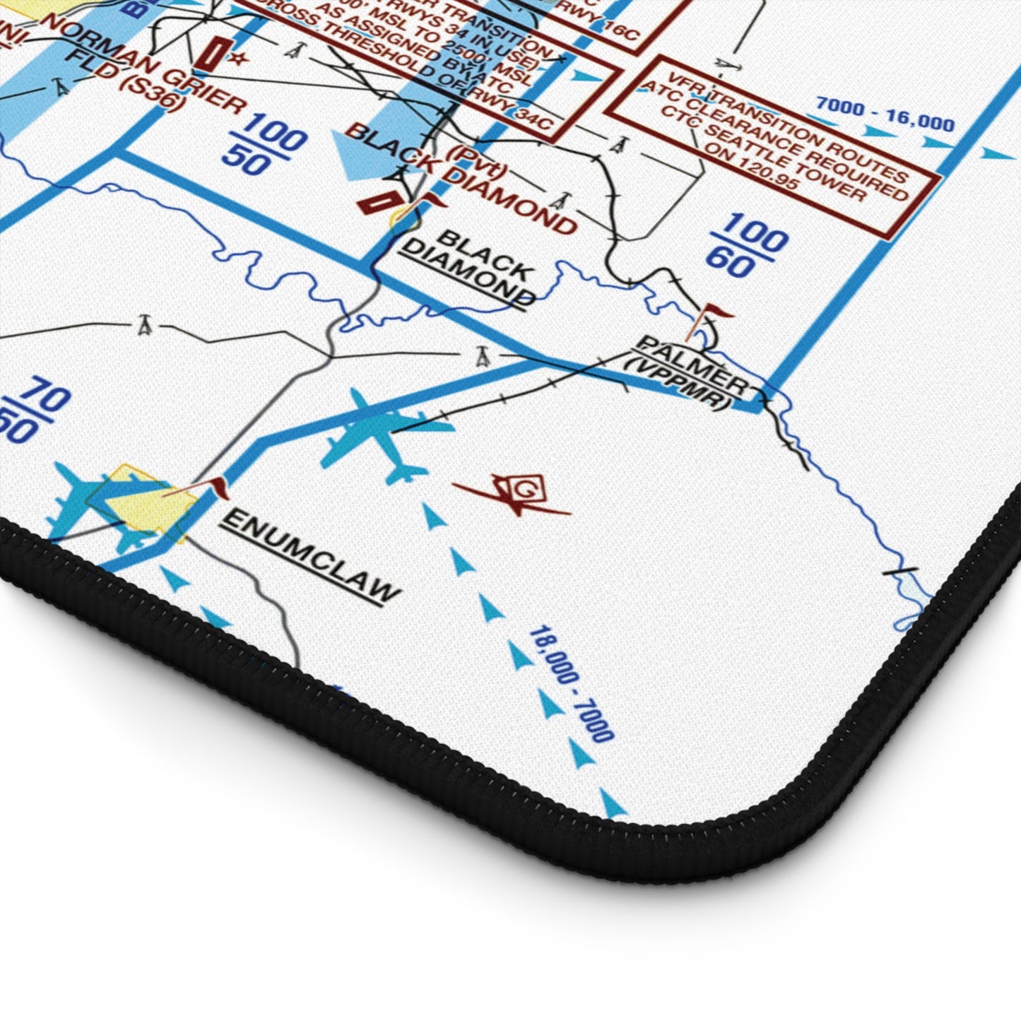 Seattle Flyway Chart desk mat