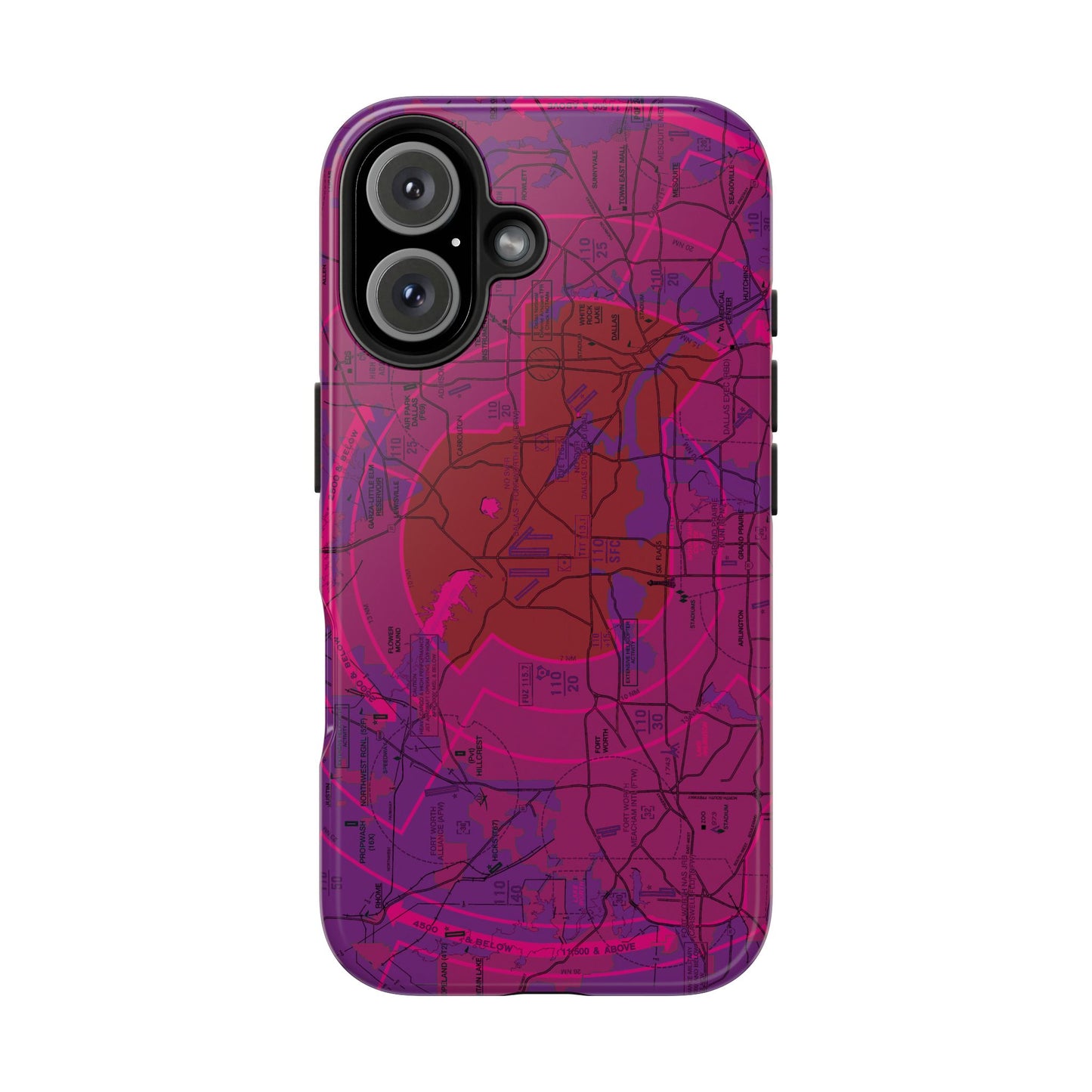 Dallas Fort Worth Flyway Chart tough phone cases (purple)