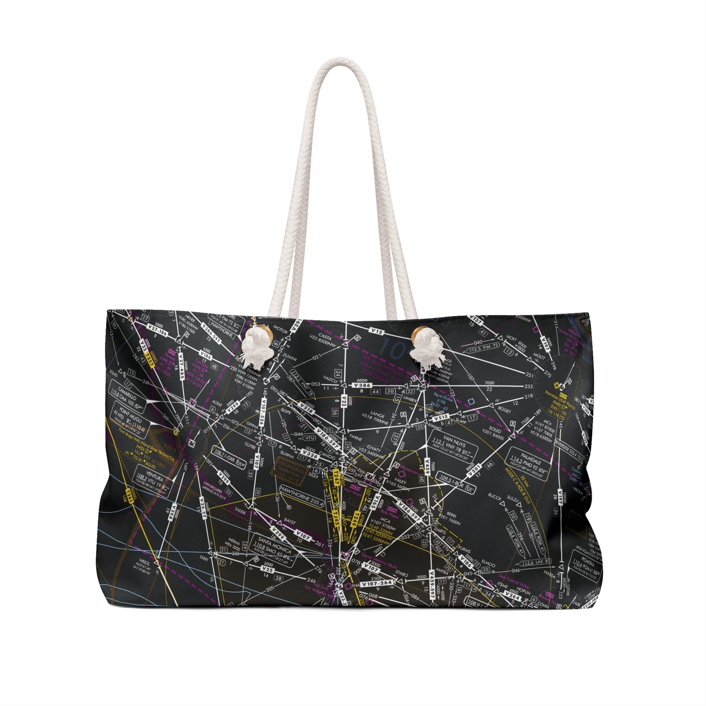 Aeronautical Chart weekender tote bag (ELUS3/invert)