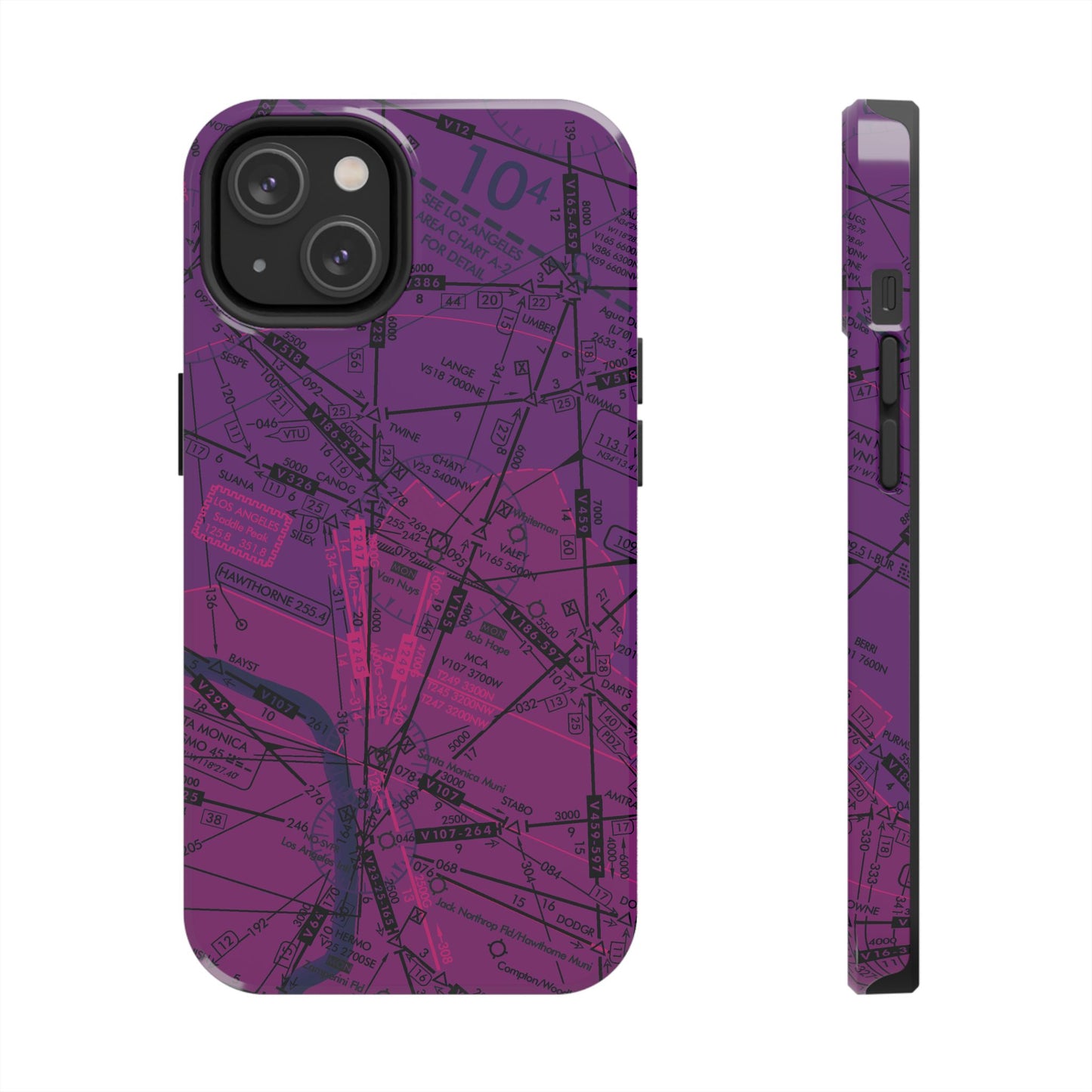 Enroute Low Altitude Chart tough phone cases (ELUS3/purple)
