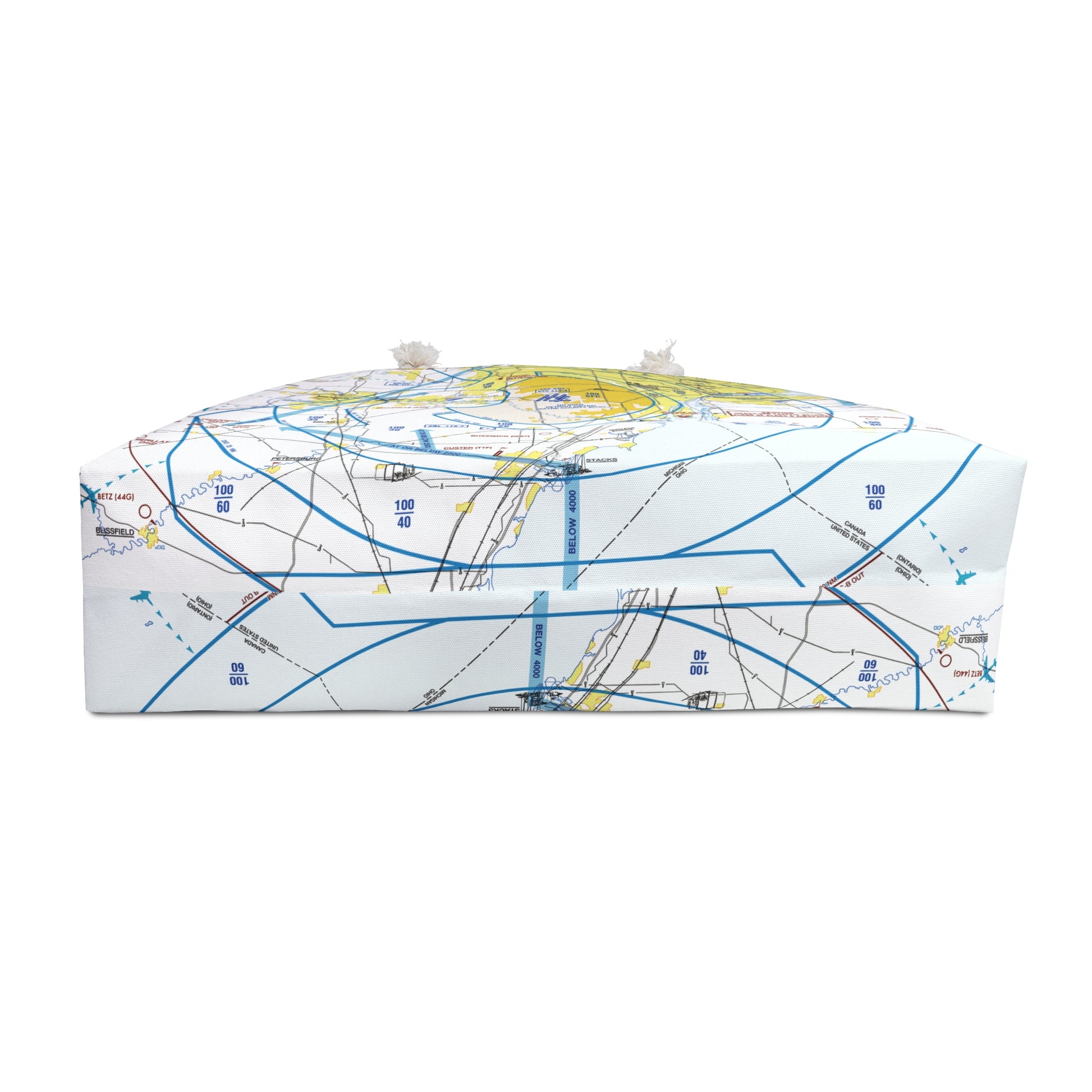 Aeronautical Chart weekender tote bag (KDTW Flyway Chart)