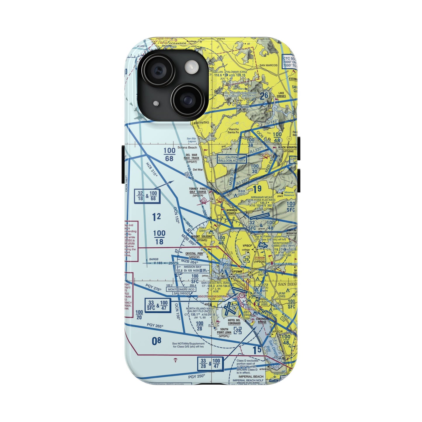 San Diego TAC Chart tough phone cases
