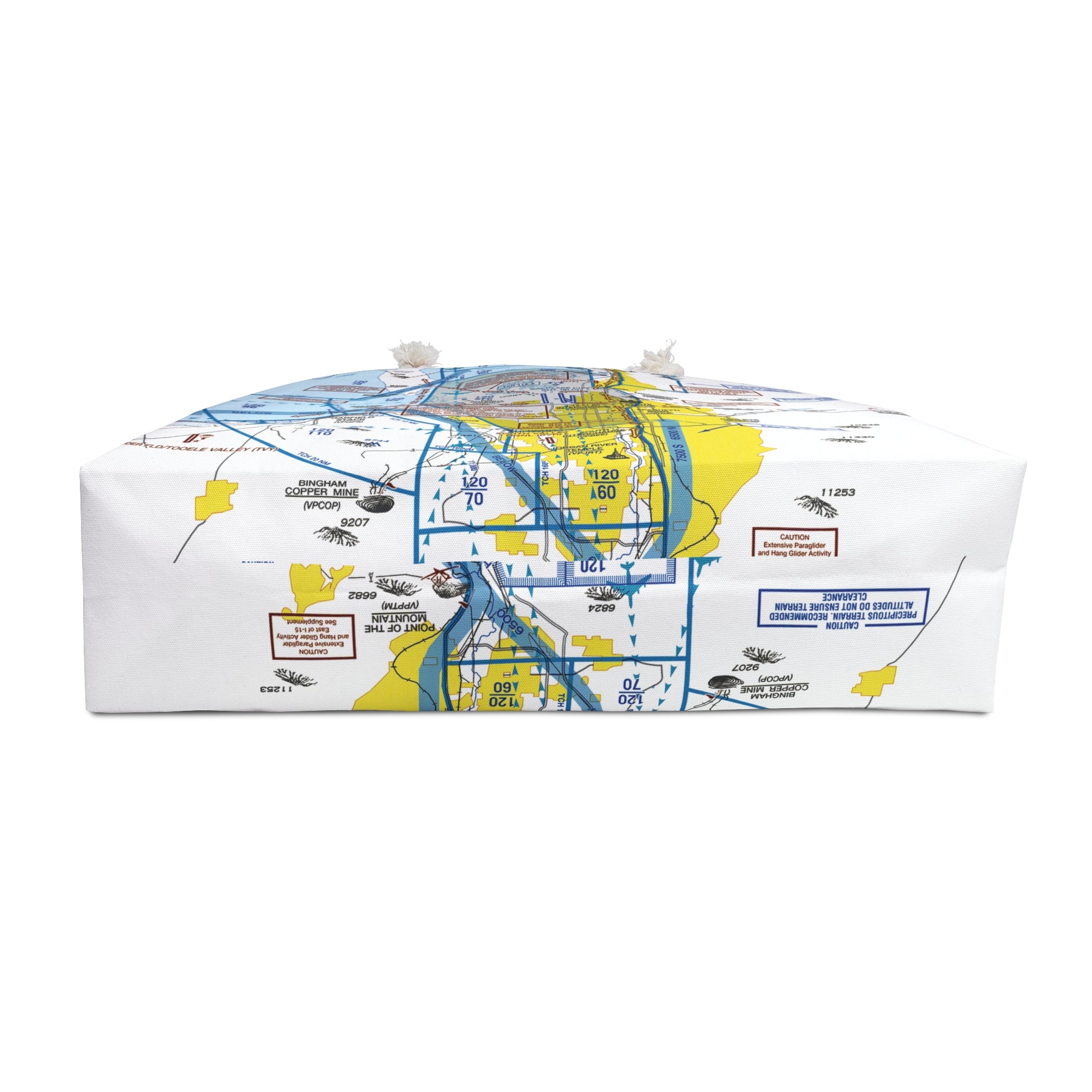 Aeronautical Chart weekender tote bag (KSLC Flyway Chart)