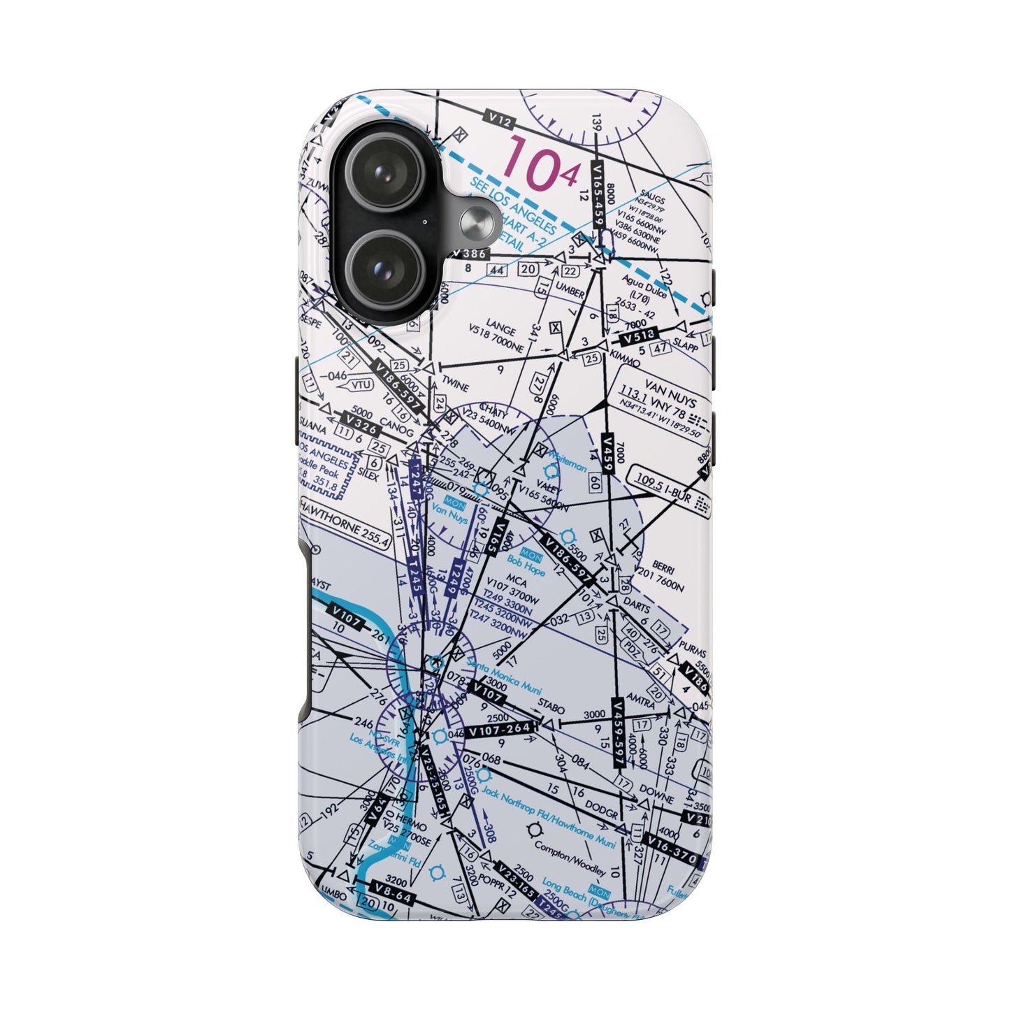Enroute Low Altitude Chart tough phone cases (ELUS3/white)