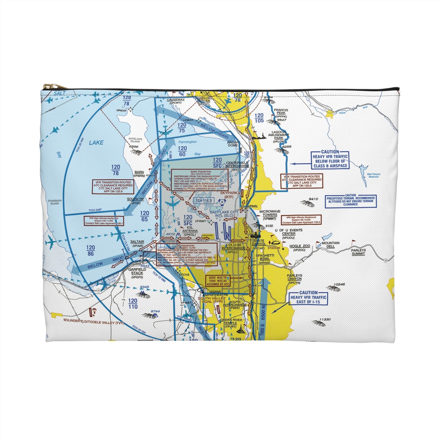 Salt Lake City Flyway Chart Accessory Pouch