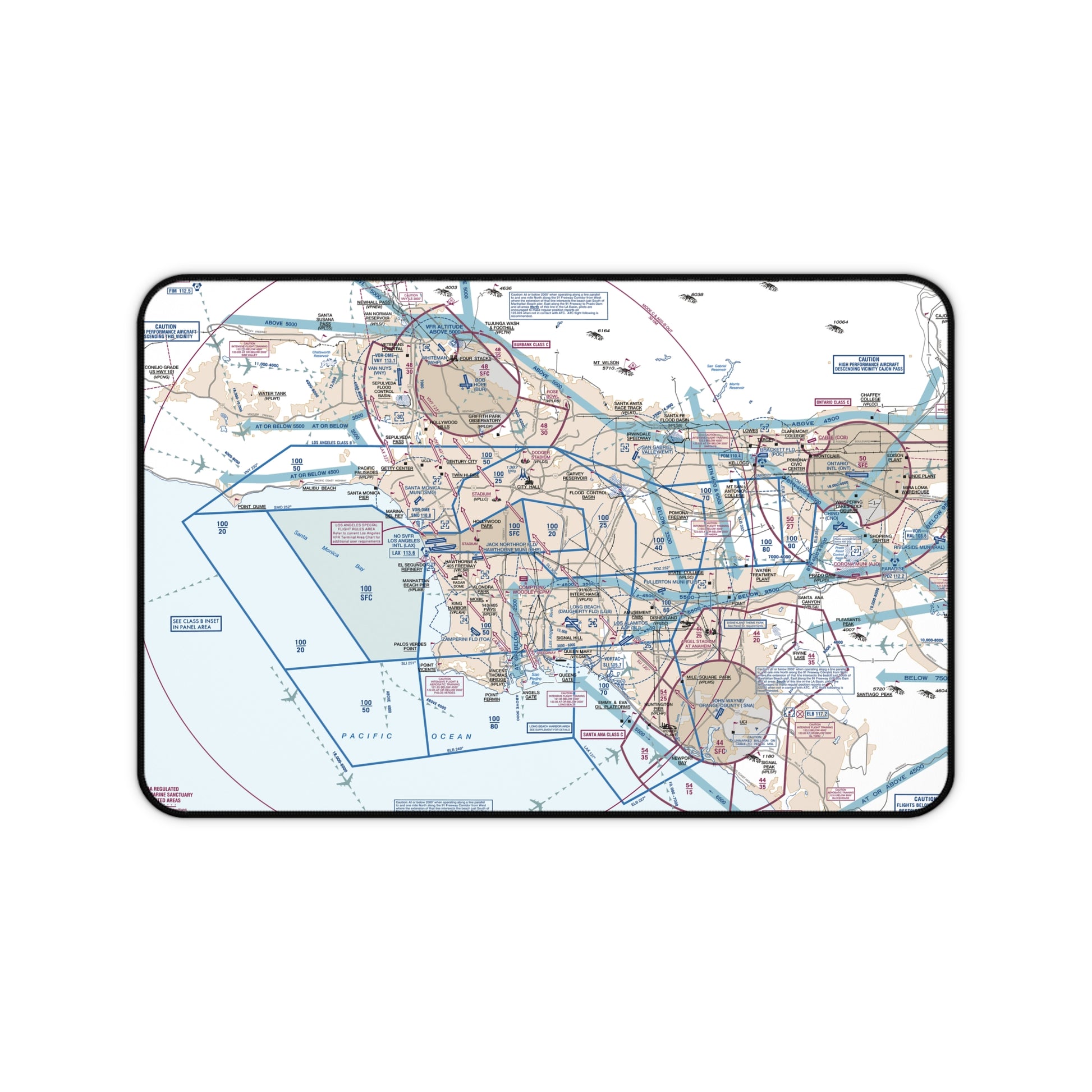 LAX Flyway Chart desk mat