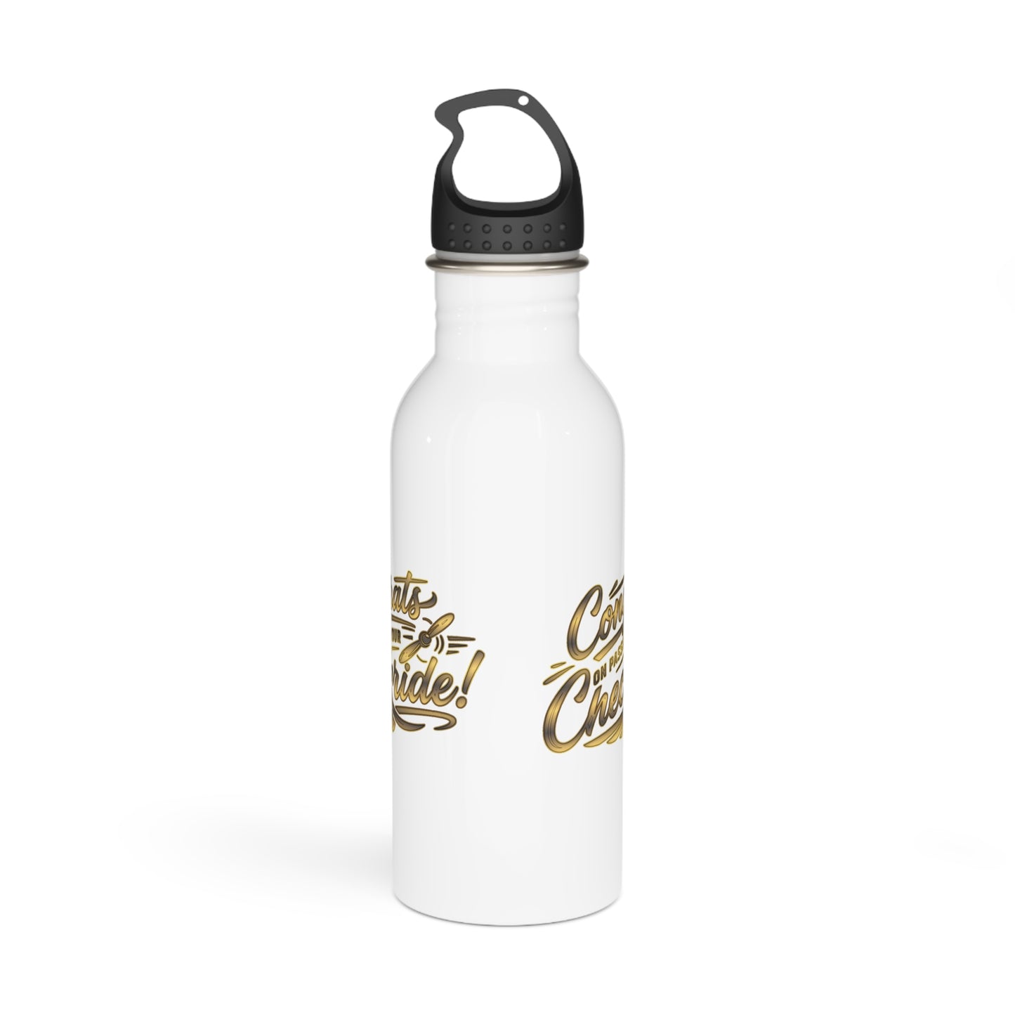 Congrats on passing your checkride! 20 oz. stainless steel water bottle (v4. gold)