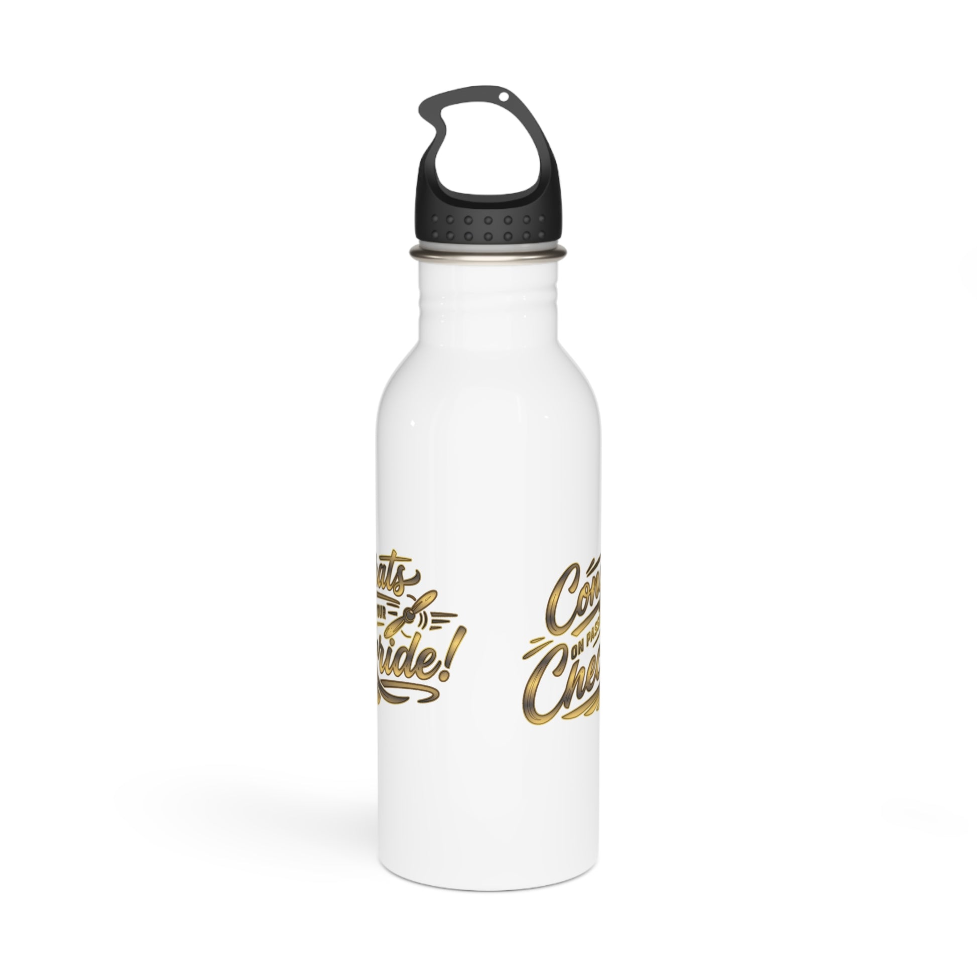 Congrats on passing your checkride! 20 oz. stainless steel water bottle (v4. gold)