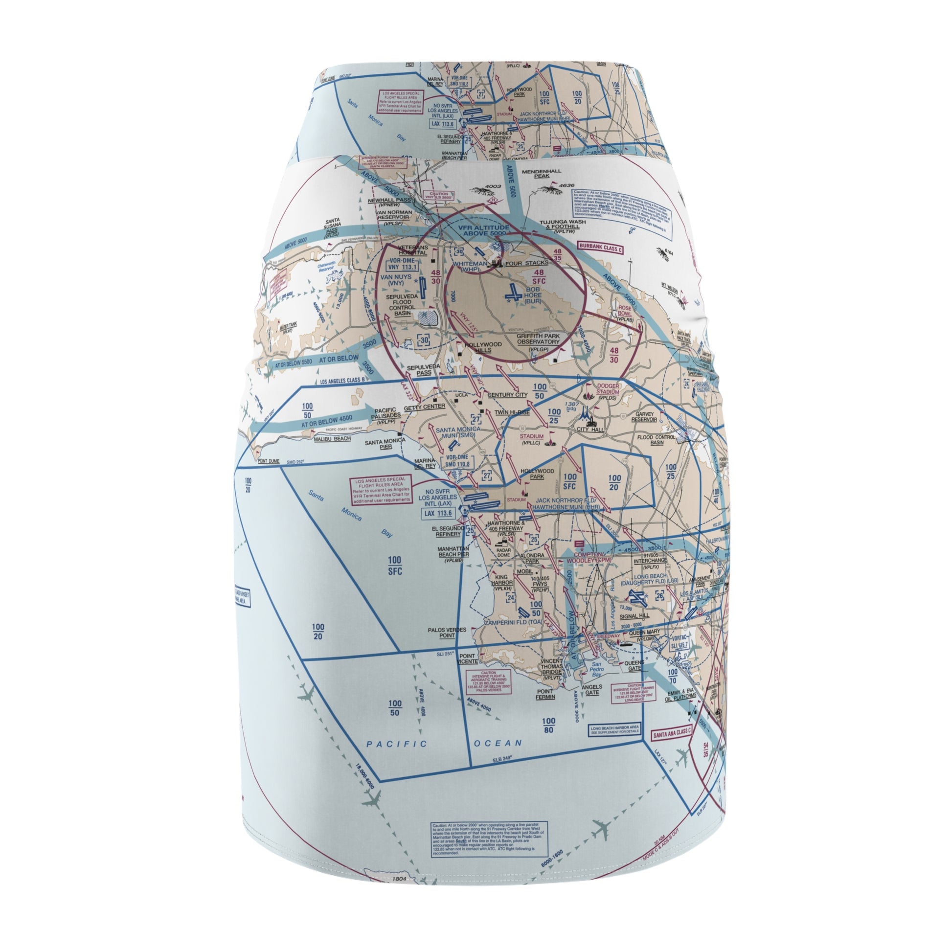 LAX Flyway Chart women's pencil skirt