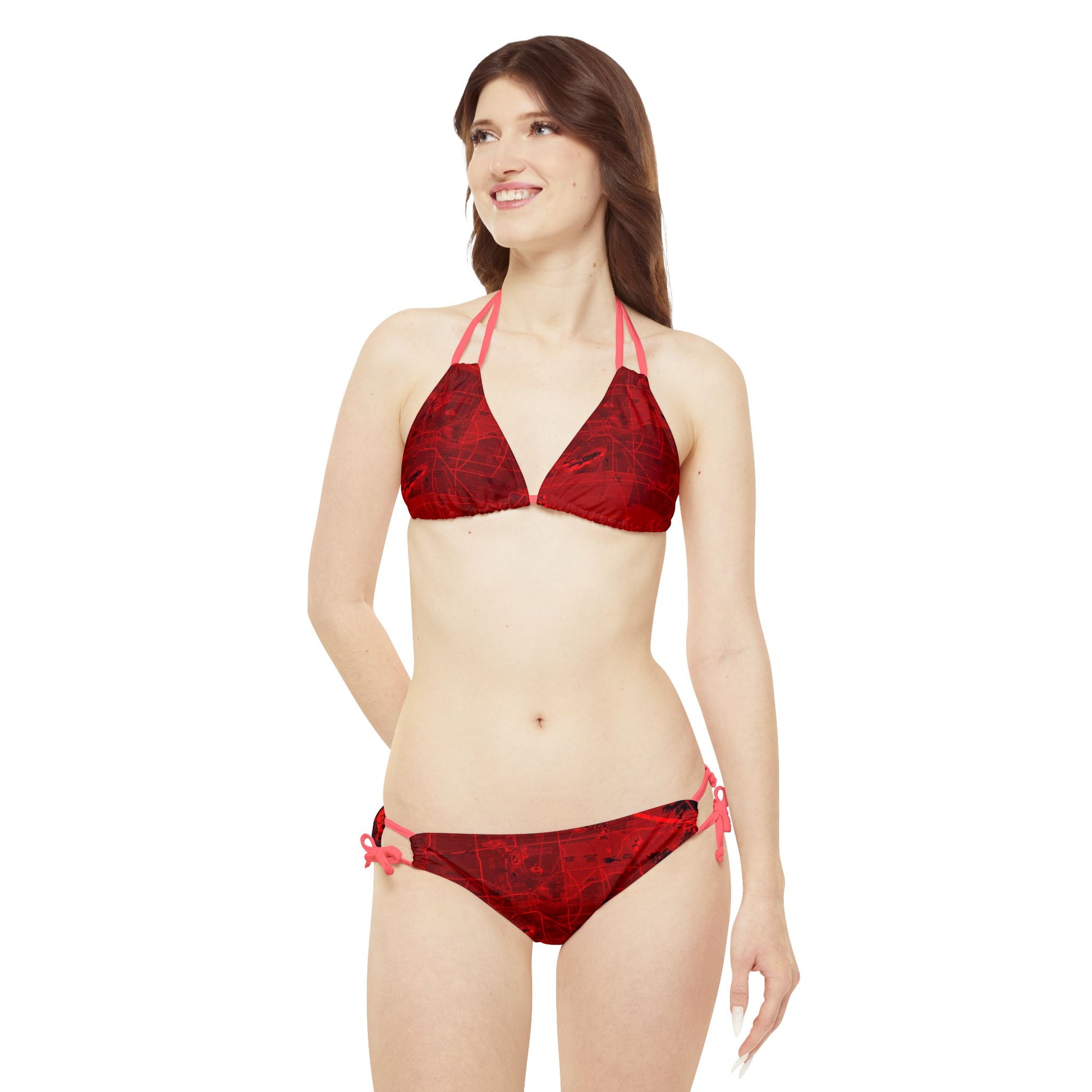 Phoenix TAC Chart strappy bikini set (red)