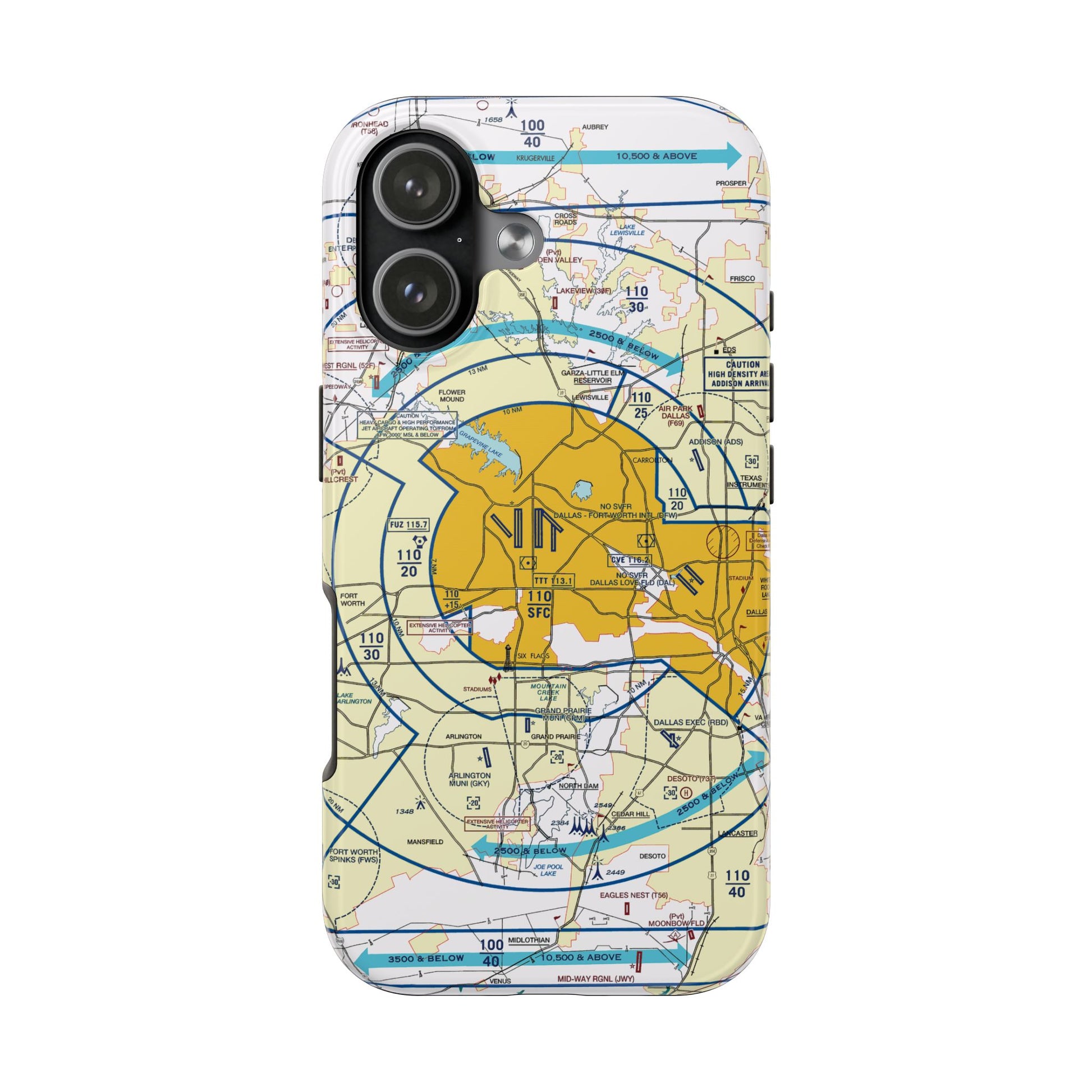 Dallas - Ft. Worth Flyway Chart tough phone cases