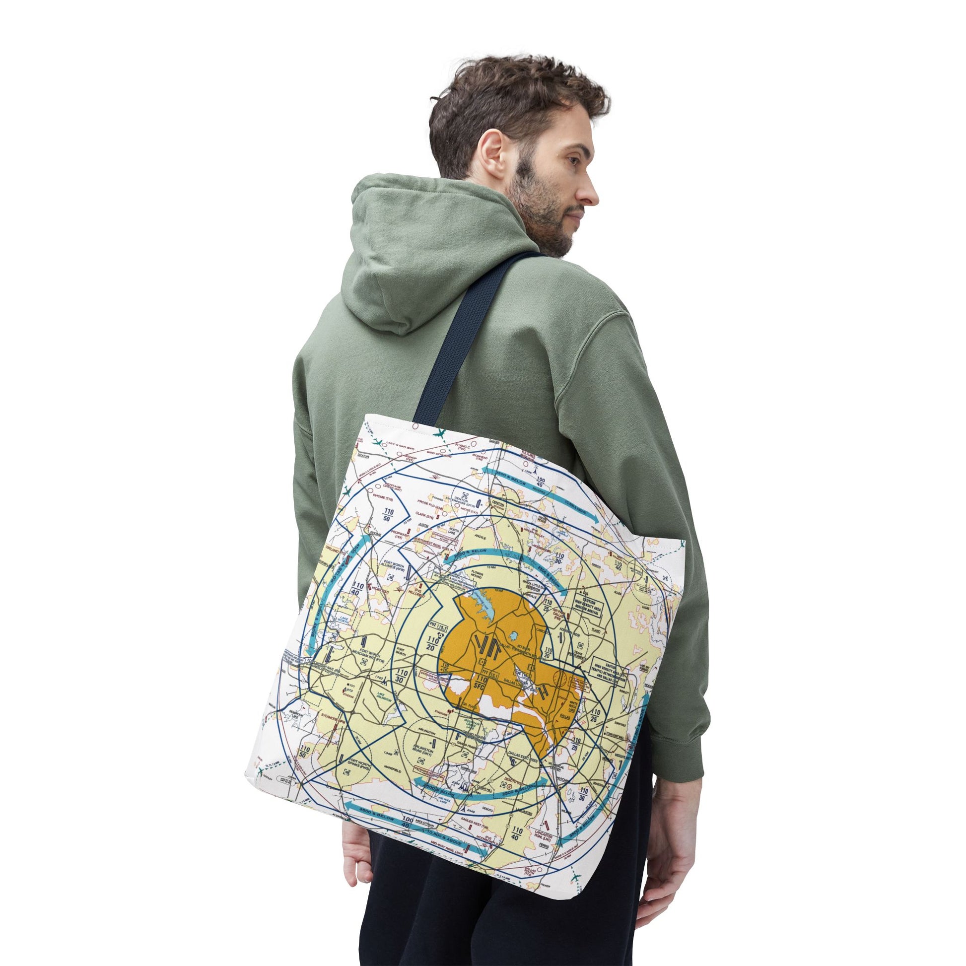 Dallas - Ft. Worth Flyway Chart tote bag