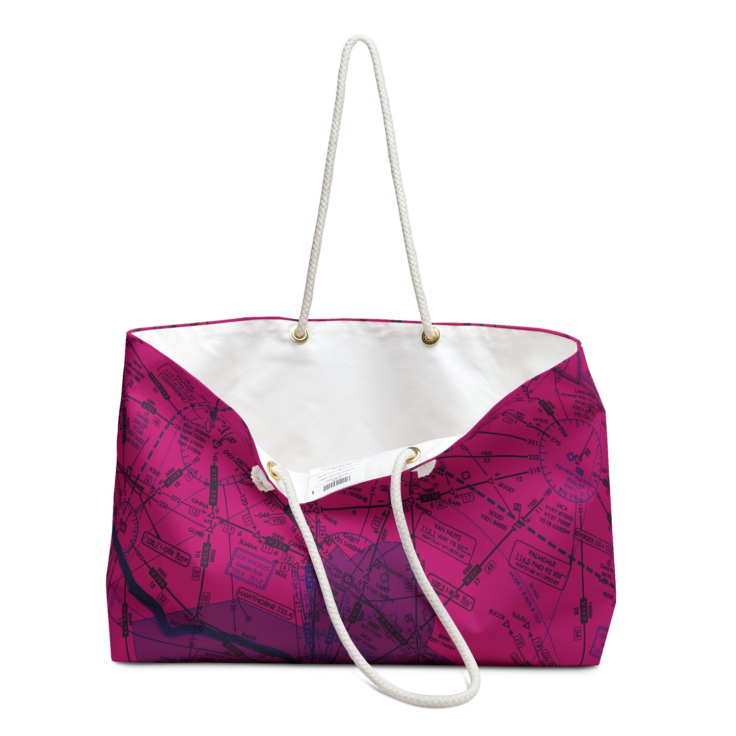 Aeronautical Chart weekender tote bag (ELUS3/pink)