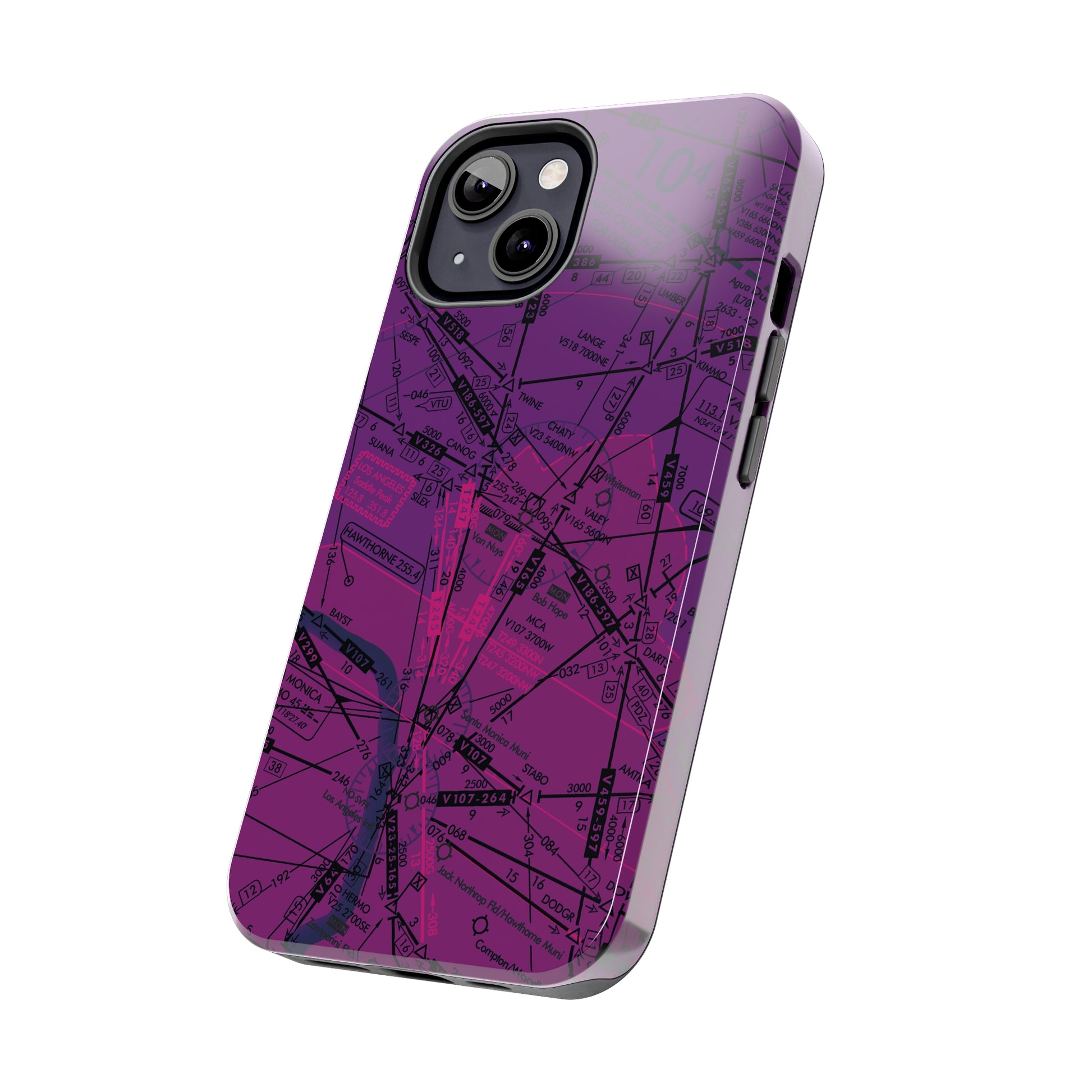 Enroute Low Altitude Chart (ELUS3) tough phone cases (purple)