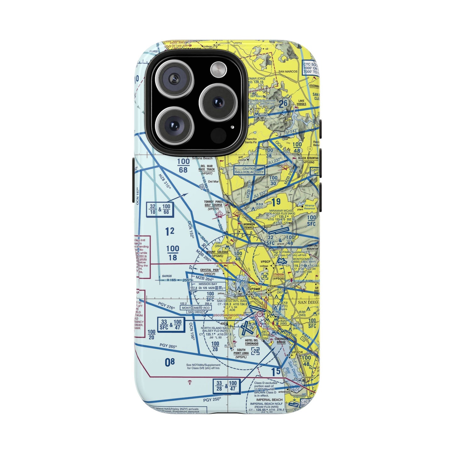 San Diego TAC Chart tough phone cases