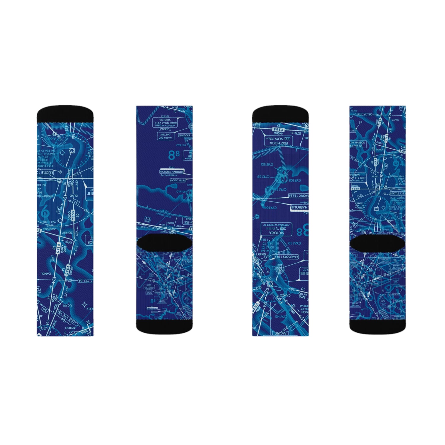 Aeronautical Chart socks (ELUS1/blue)