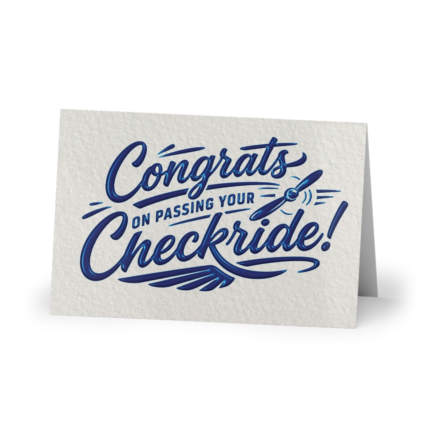 Congrats on passing your checkride! pack of 10 postcards (v4. blue)