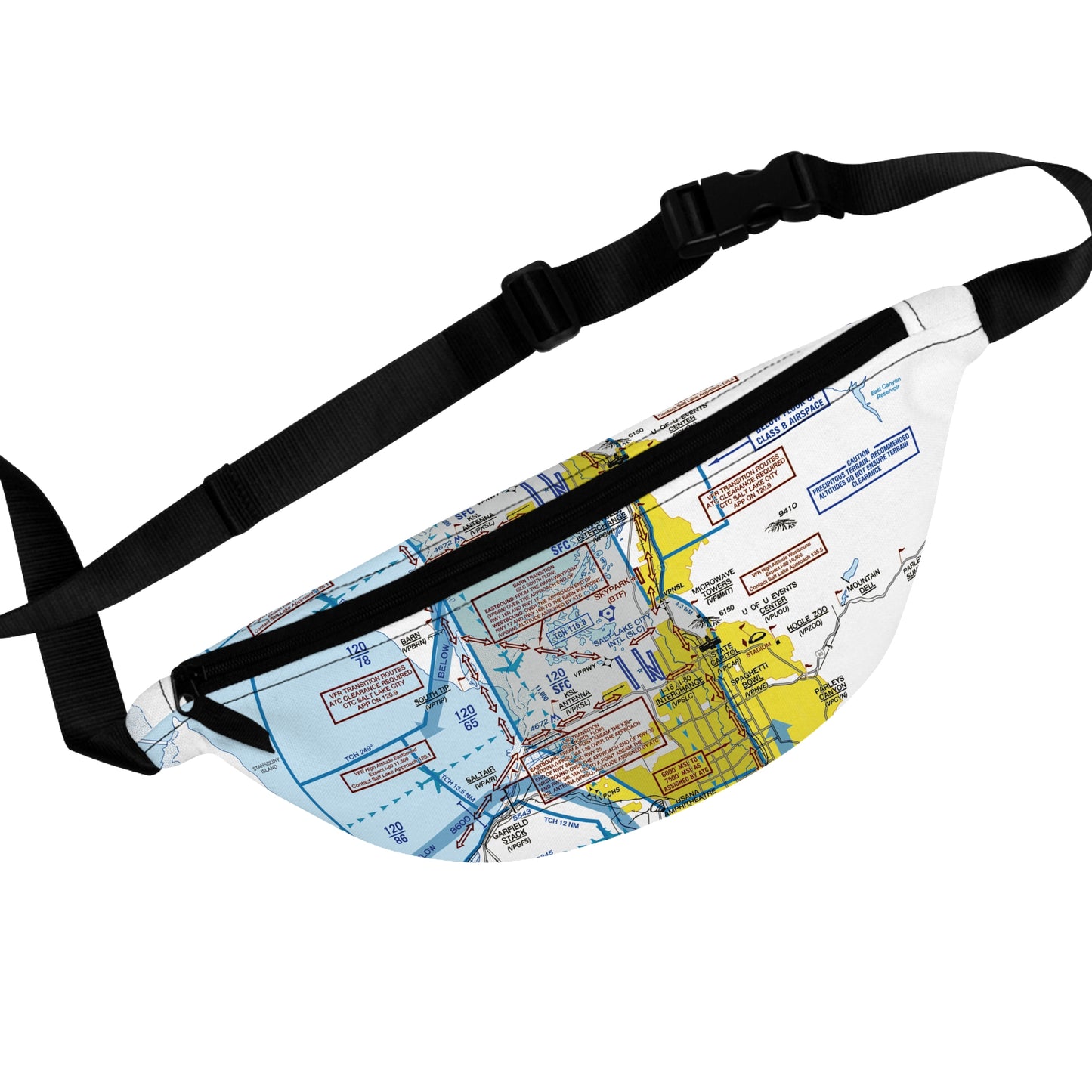 Salt Lake City Flyway Chart fanny pack