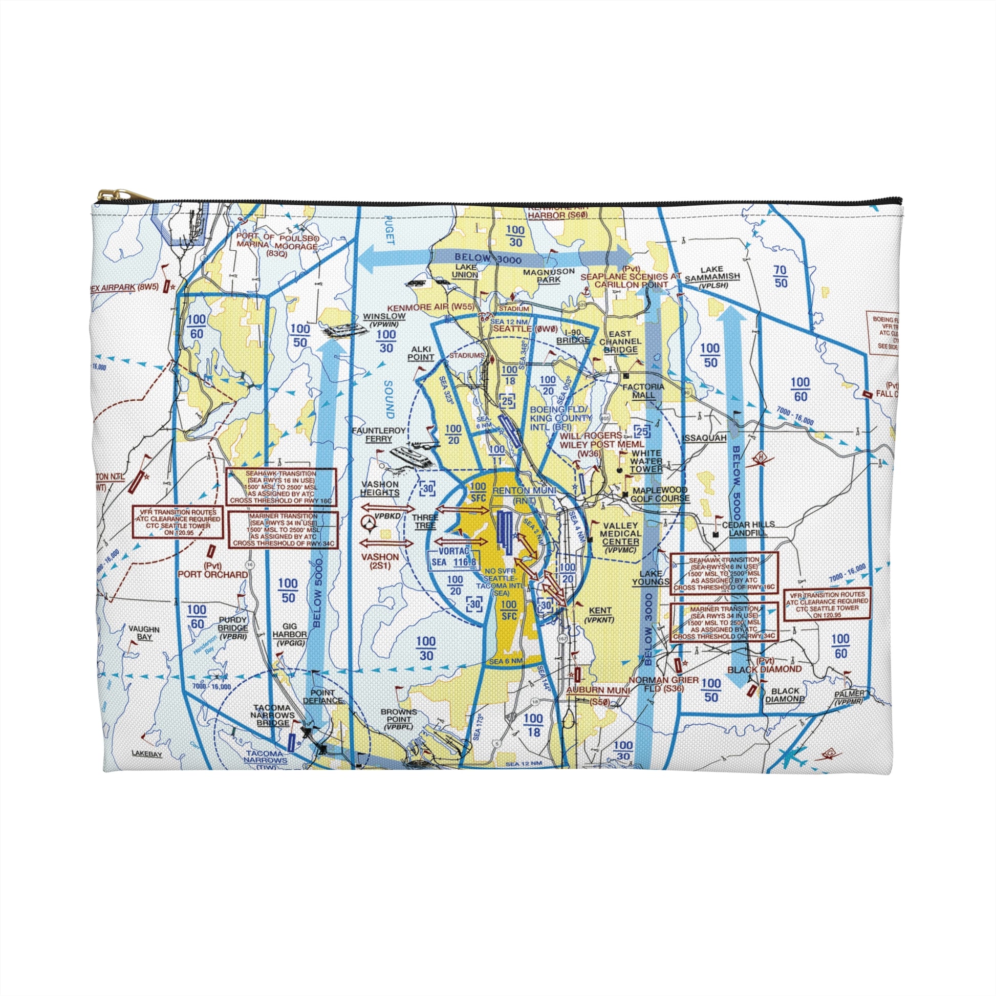 Seattle Flyway Chart Accessory Pouch