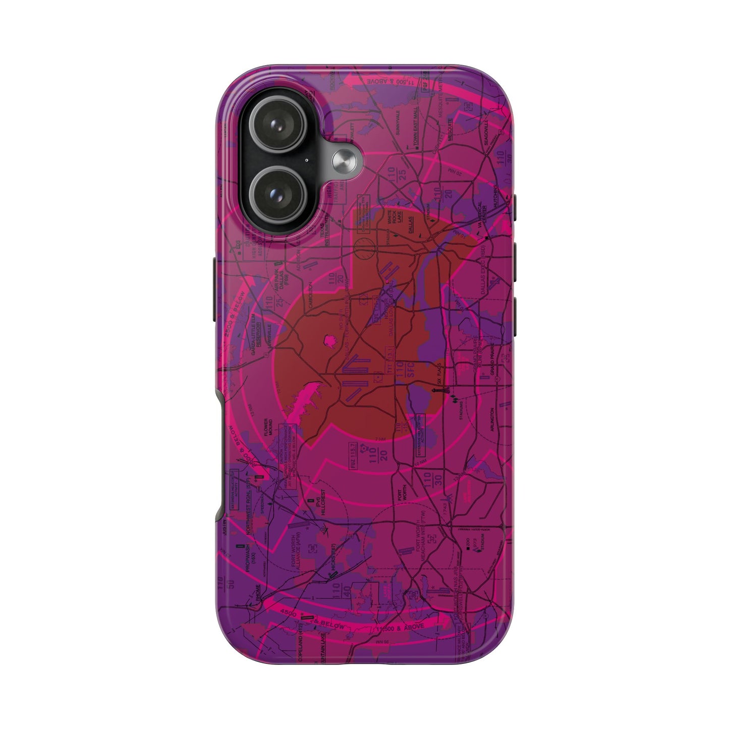 Dallas Fort Worth Flyway Chart tough phone cases (purple)
