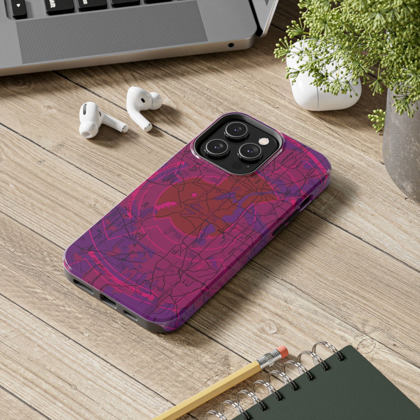 Dallas Fort Worth Flyway Chart tough phone cases (purple)