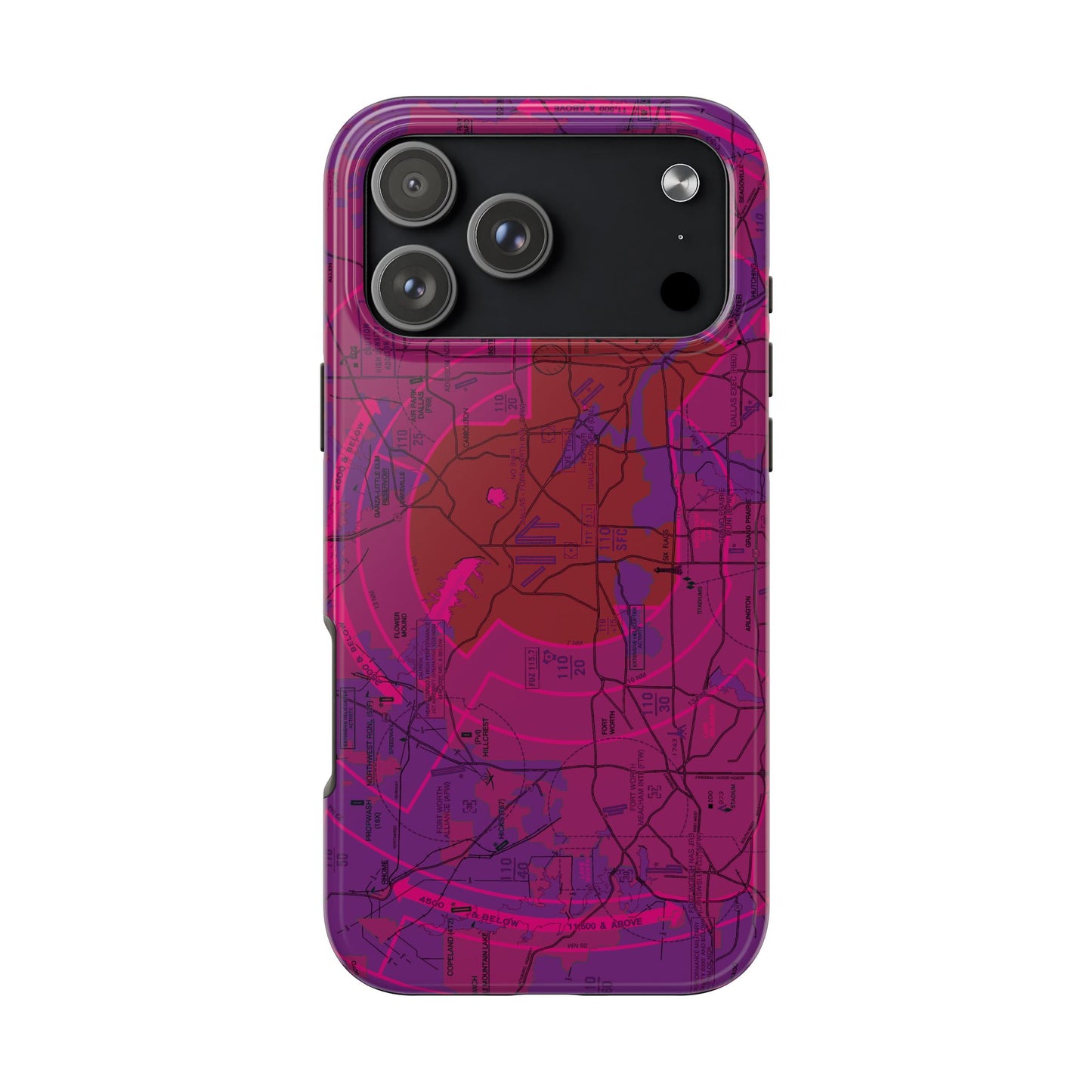 Dallas Fort Worth Flyway Chart tough phone cases (purple)