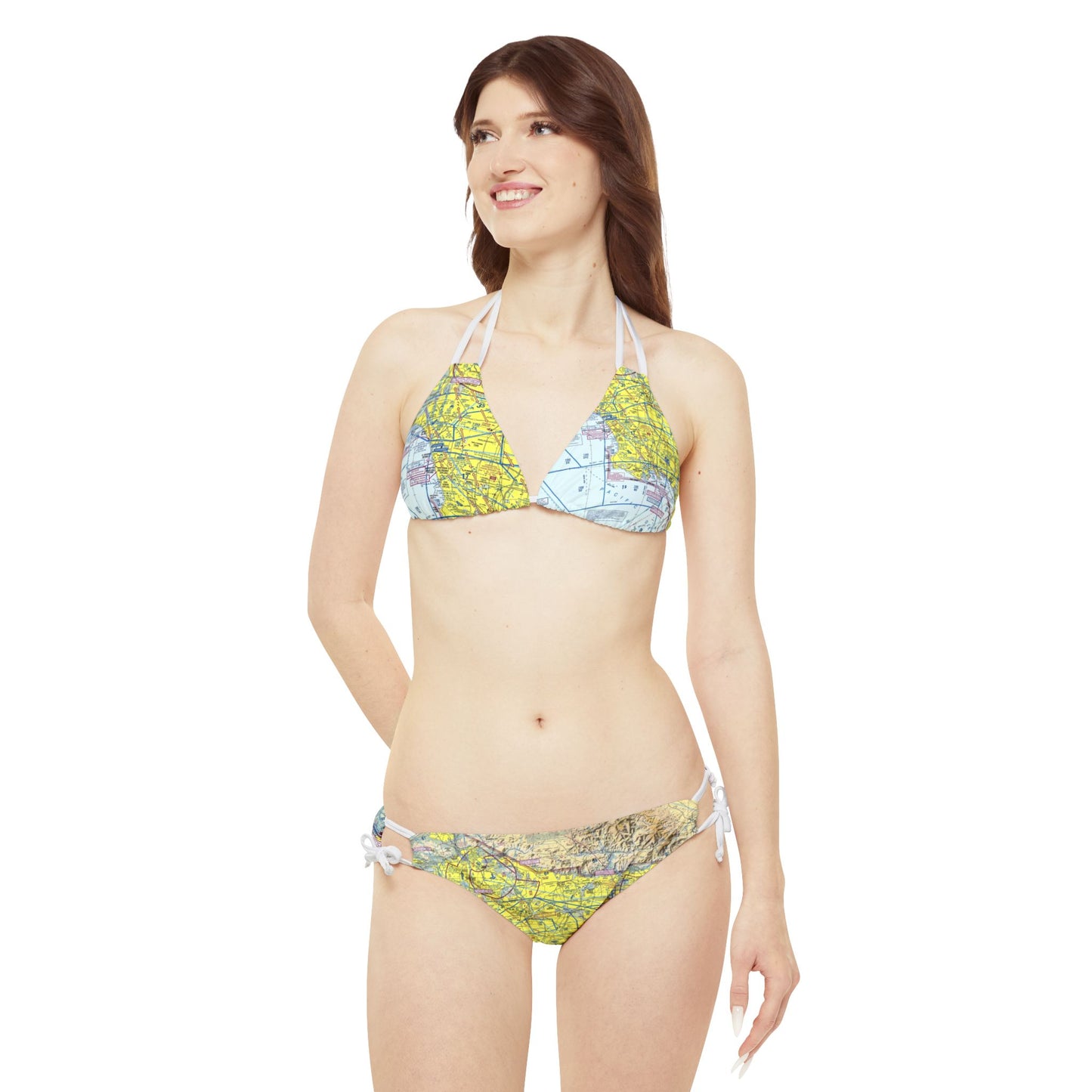 LAX TAC Chart strappy bikini set