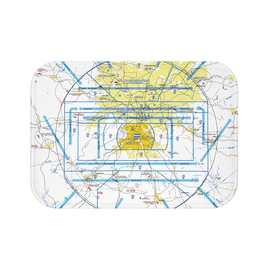 Atlanta Flyway Chart bath mat