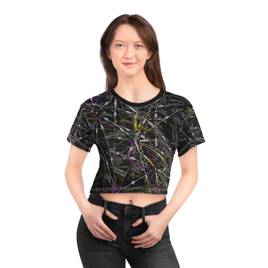 Enroute Low Altitude Chart (ELUS3) crop tee (invert)