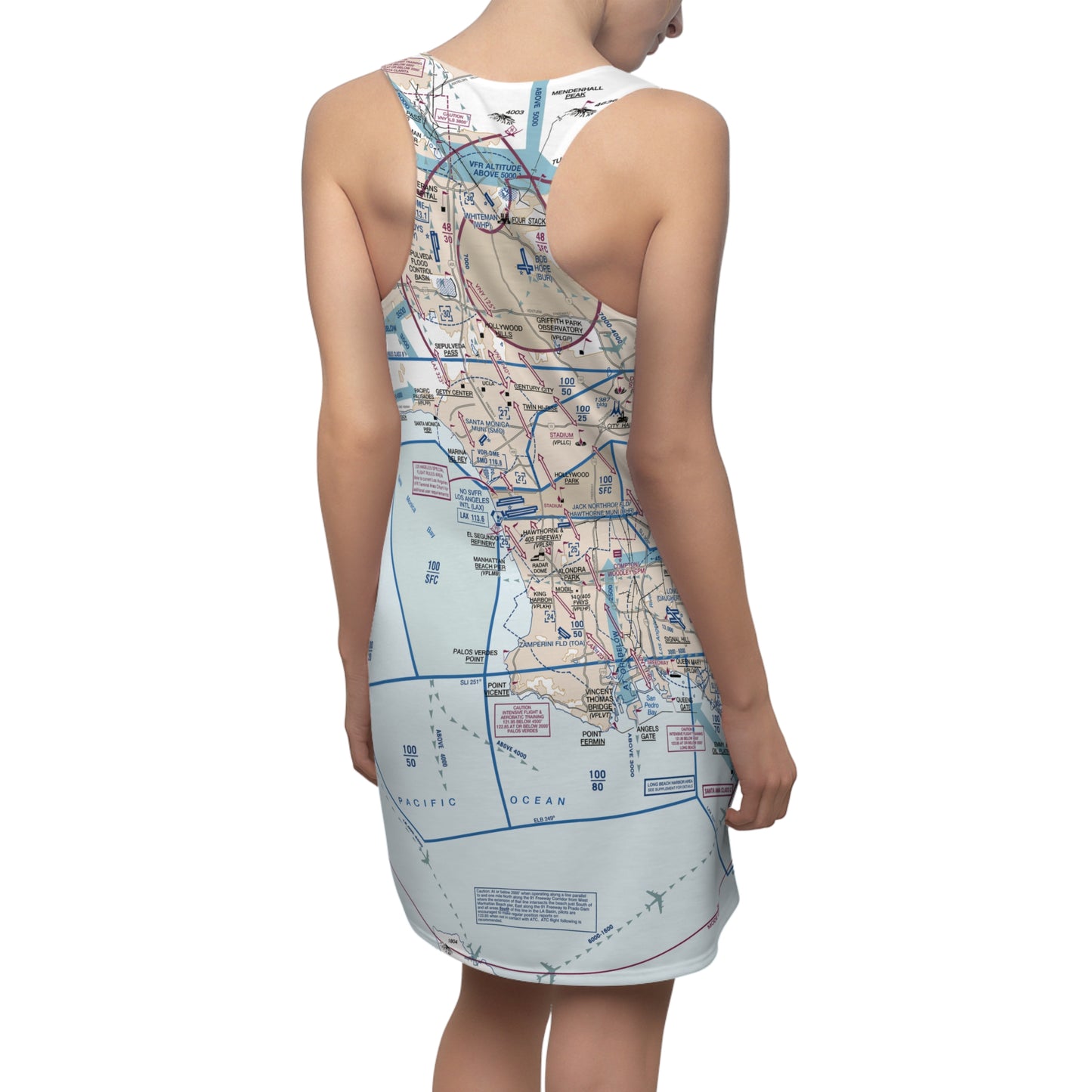 LAX Flyway Chart racerback dress