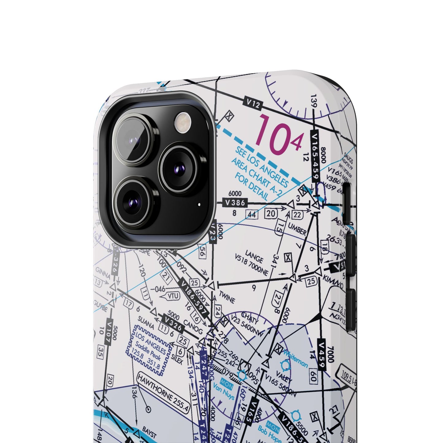 Enroute Low Altitude Chart tough phone cases (ELUS3/white)