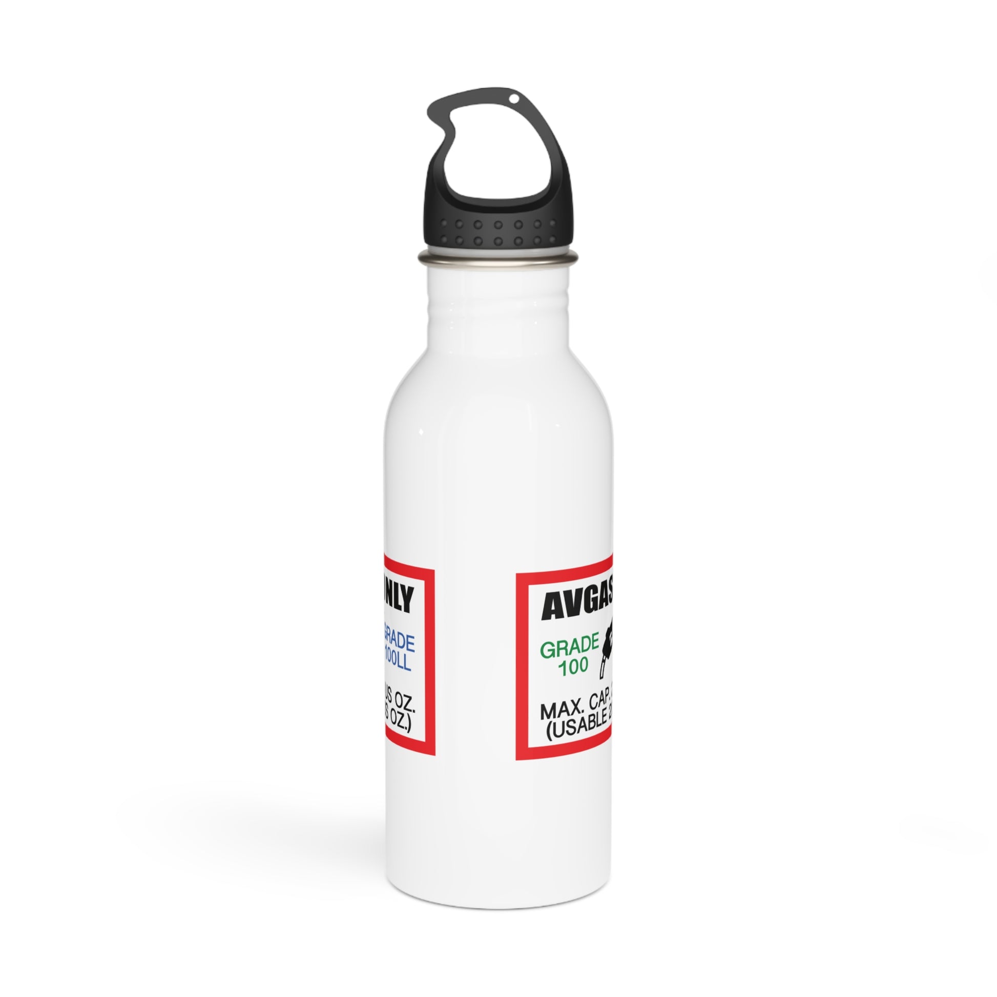 AVGAS / 100LL fuel only 20 oz. stainless steel water bottle