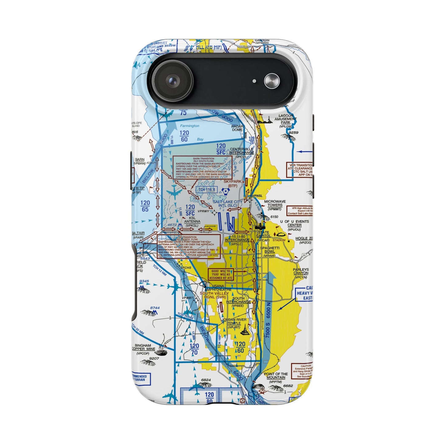 Salt Lake City Flyway Chart tough phone cases