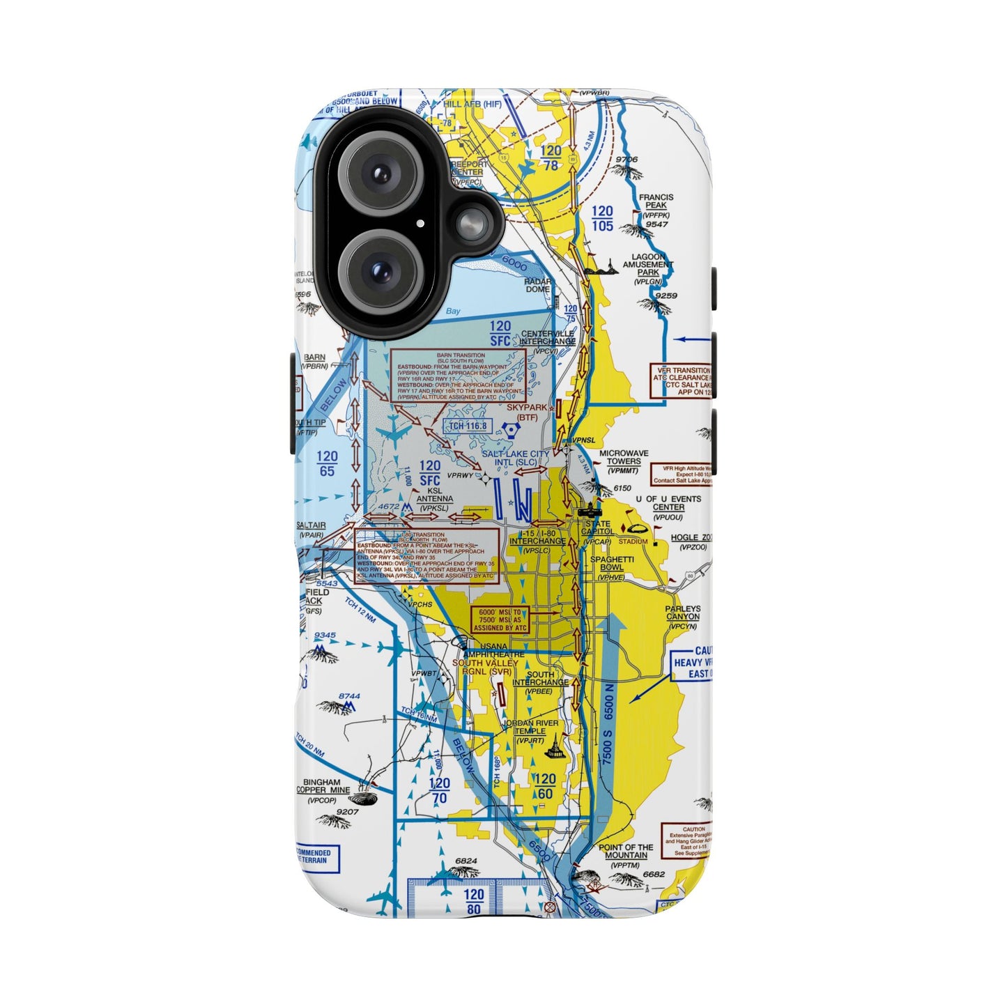 Salt Lake City Flyway Chart tough phone cases