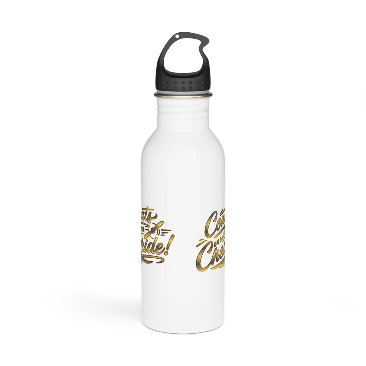 Congrats on passing your checkride! 20 oz. stainless steel water bottle (v4. gold)