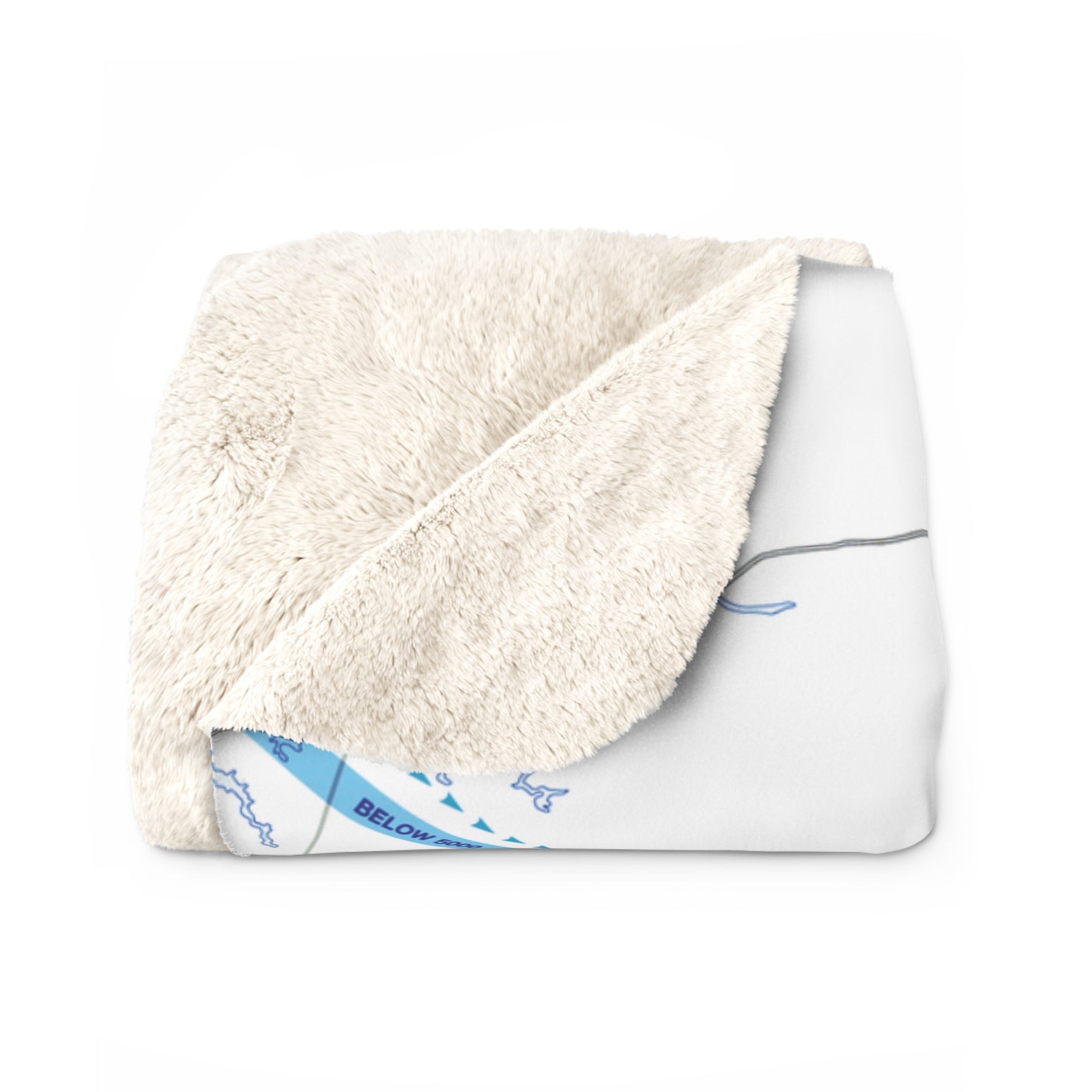 Atlanta Flyway Chart sherpa fleece blanket