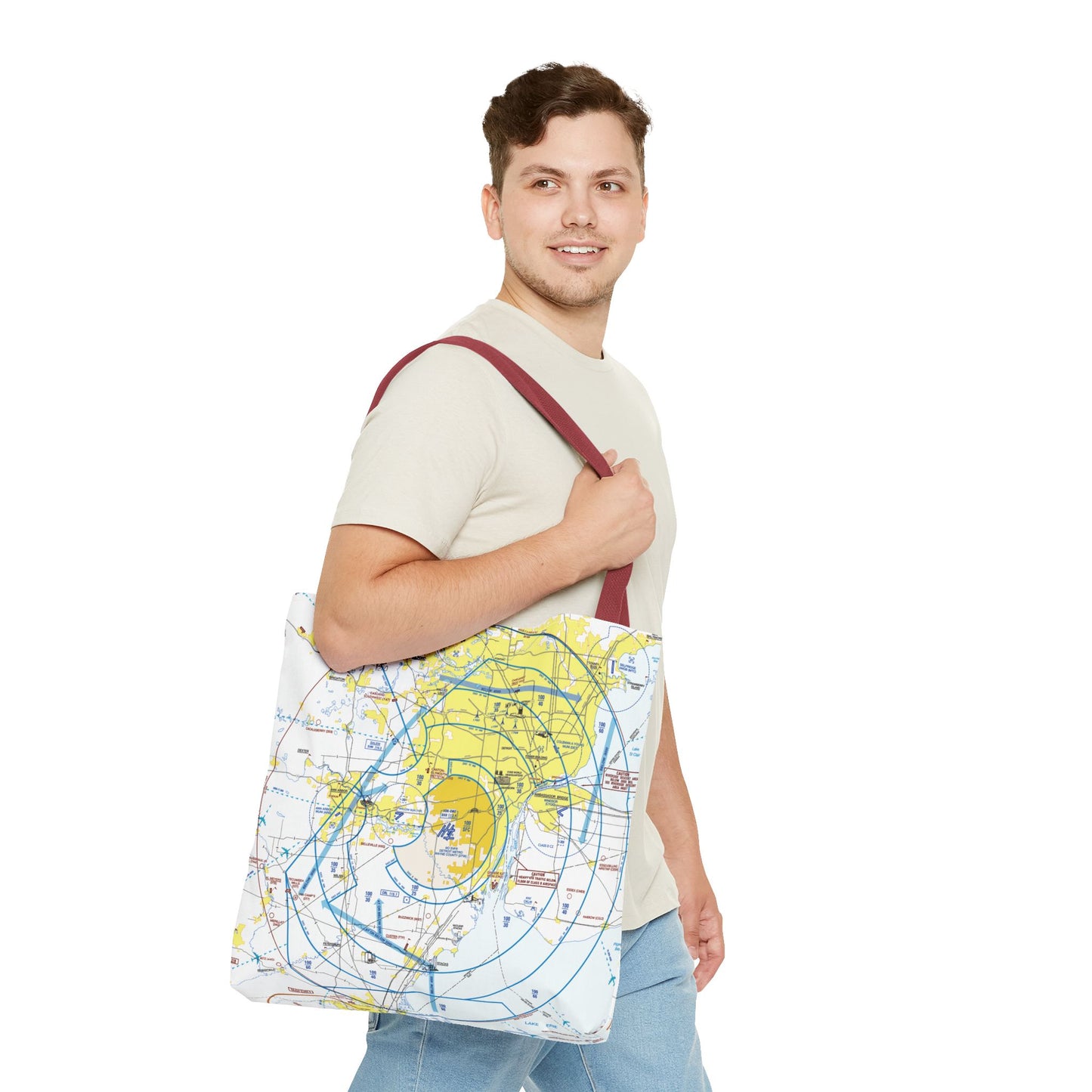 Detroit Flyway Chart tote bag