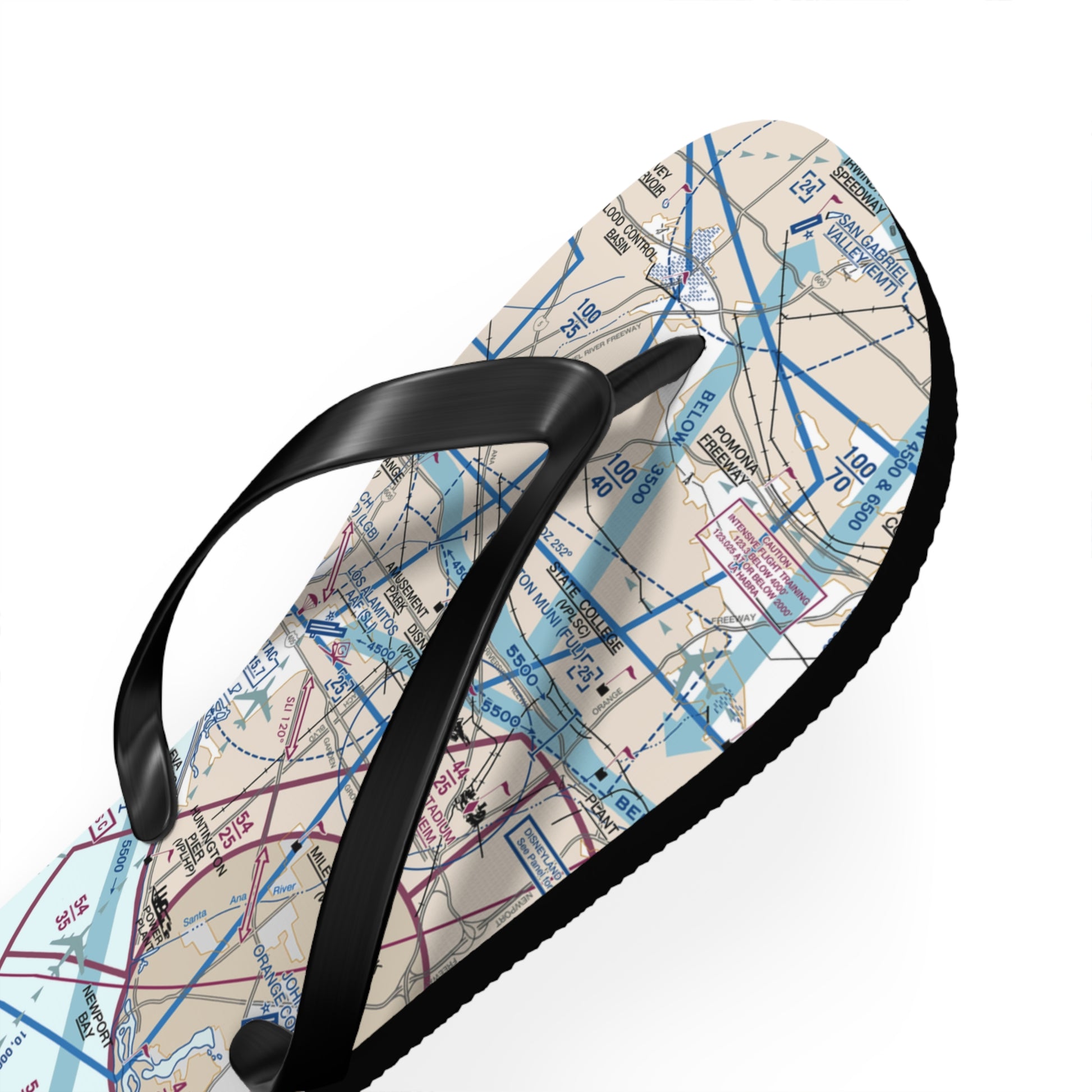 Aeronautical Chart Flip-Flops (LAX Flyway Chart)