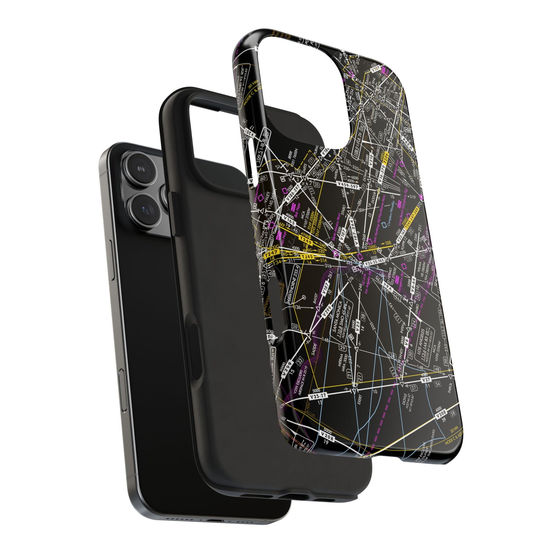 Enroute Low Altitude Chart tough phone cases (ELUS3/invert)