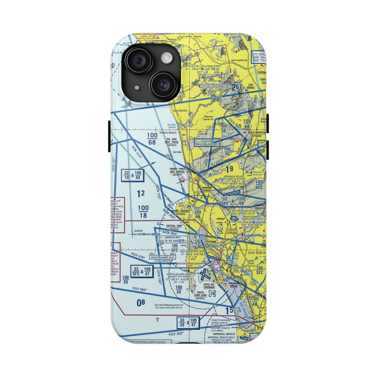 San Diego TAC Chart tough phone cases