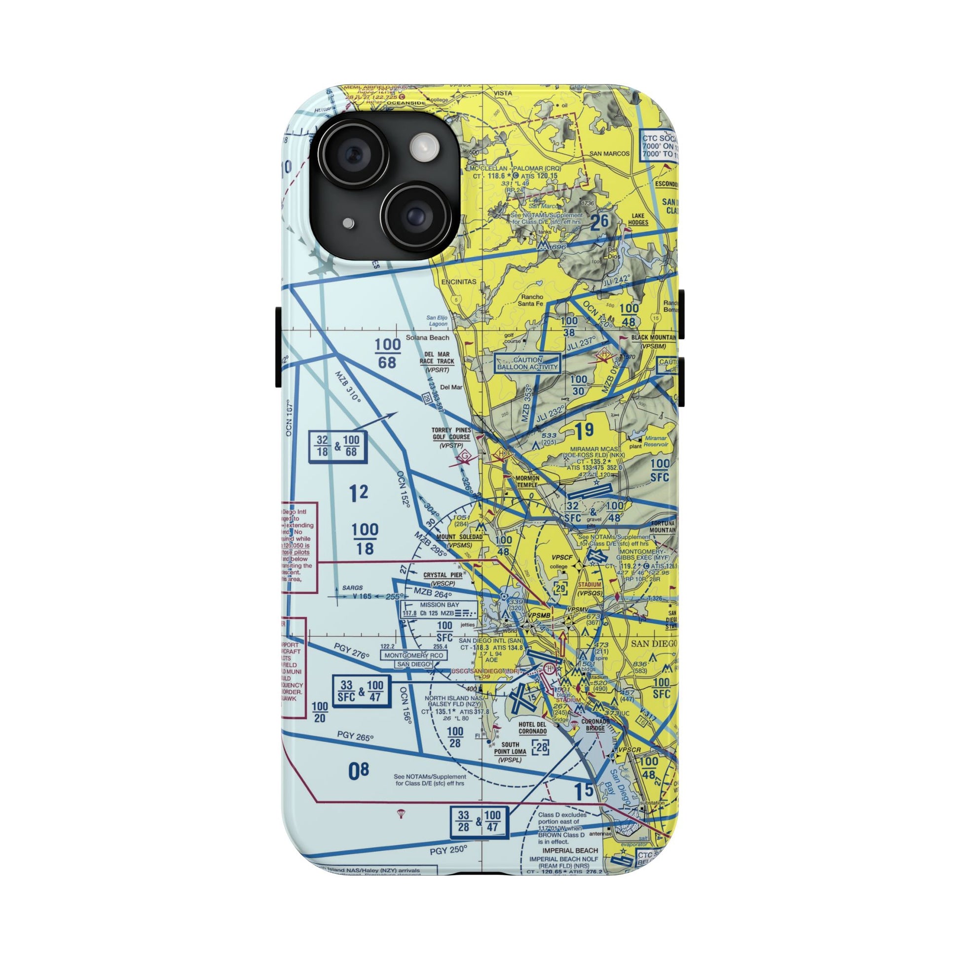 San Diego TAC Chart tough phone cases