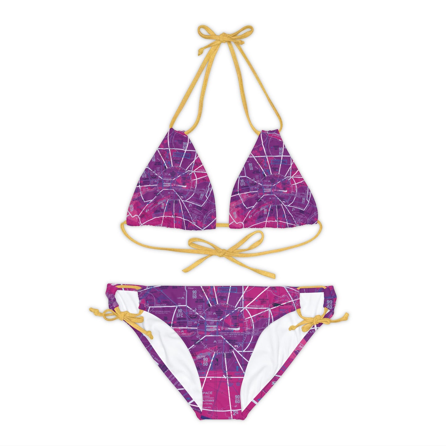 Phoenix TAC Chart strappy bikini set (purple)