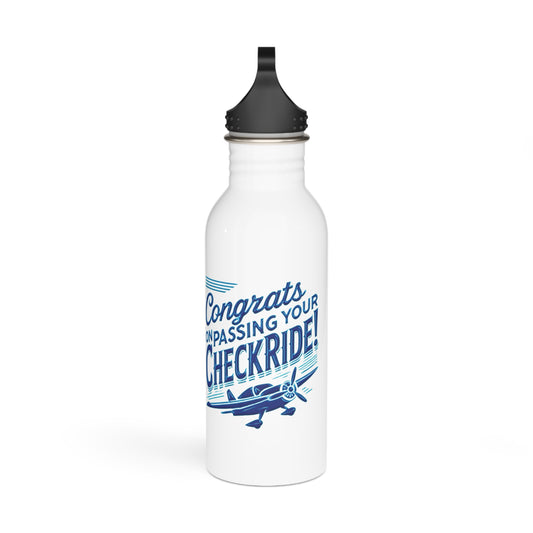Congrats on passing your checkride! 20 oz. stainless steel water bottle (v1. blue)