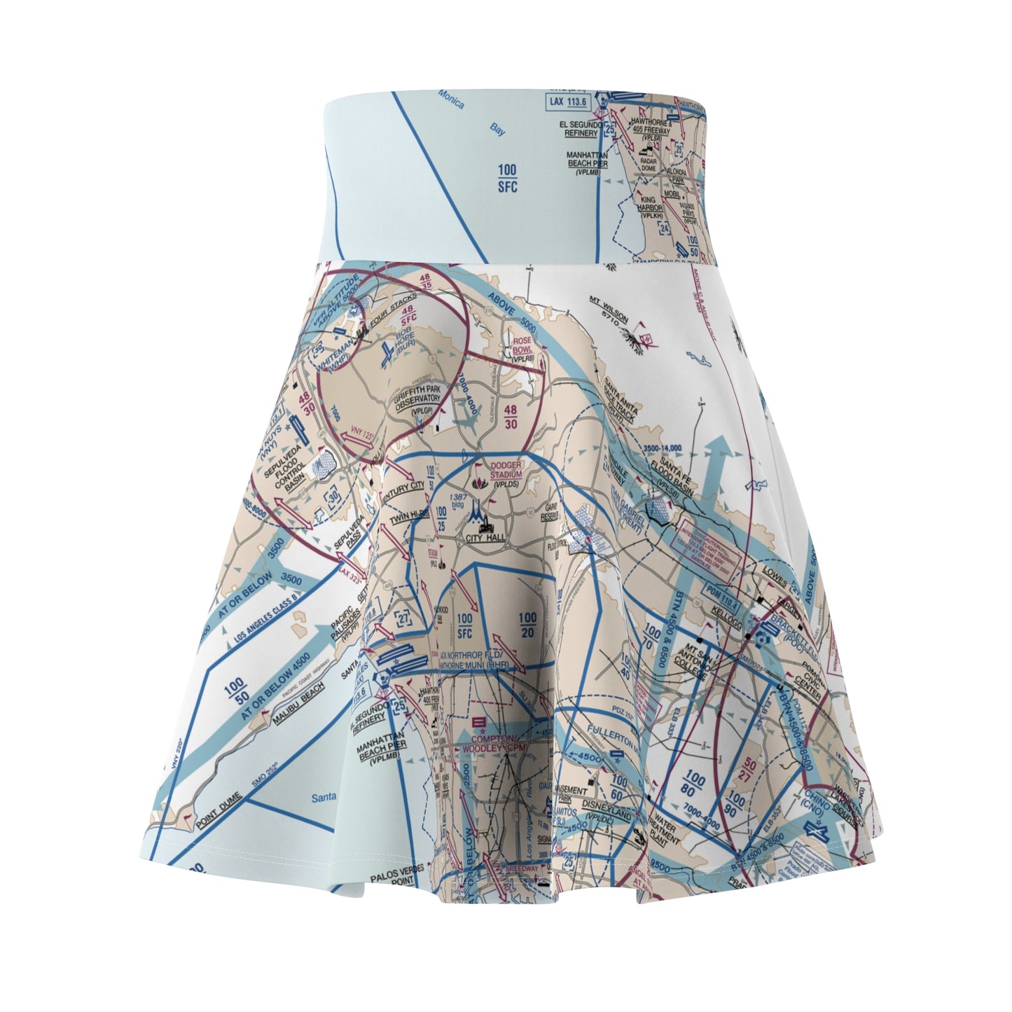 LAX Flyway Chart skater skirt