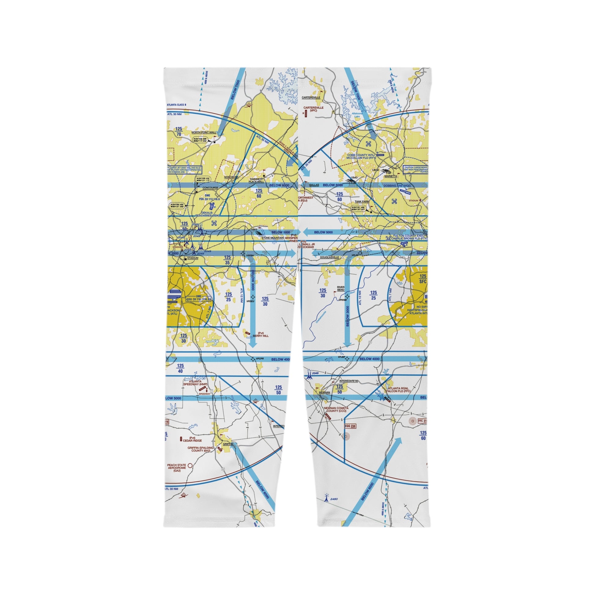 Atlanta Flyway Chart capri leggings